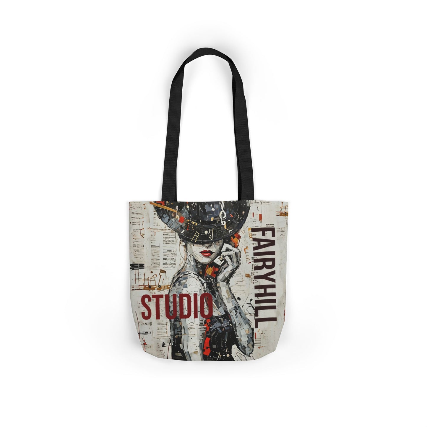 Colorful FairyHill Studio Red phone- Canvas Tote Bag - Perfect for Beach Days, Eco-Friendly Shopping, and Summer Fun!