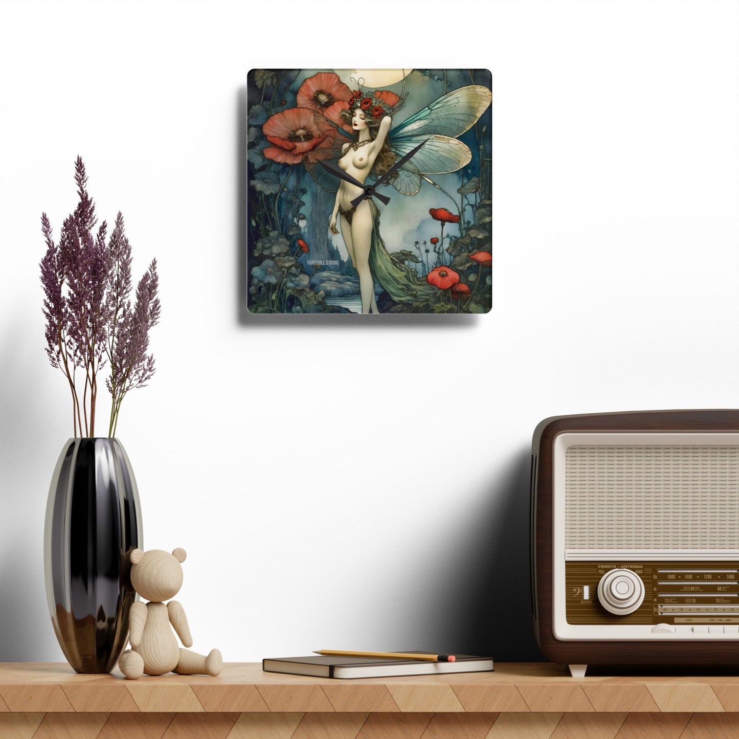 Acrylic Wall Clock - Moon Goddess