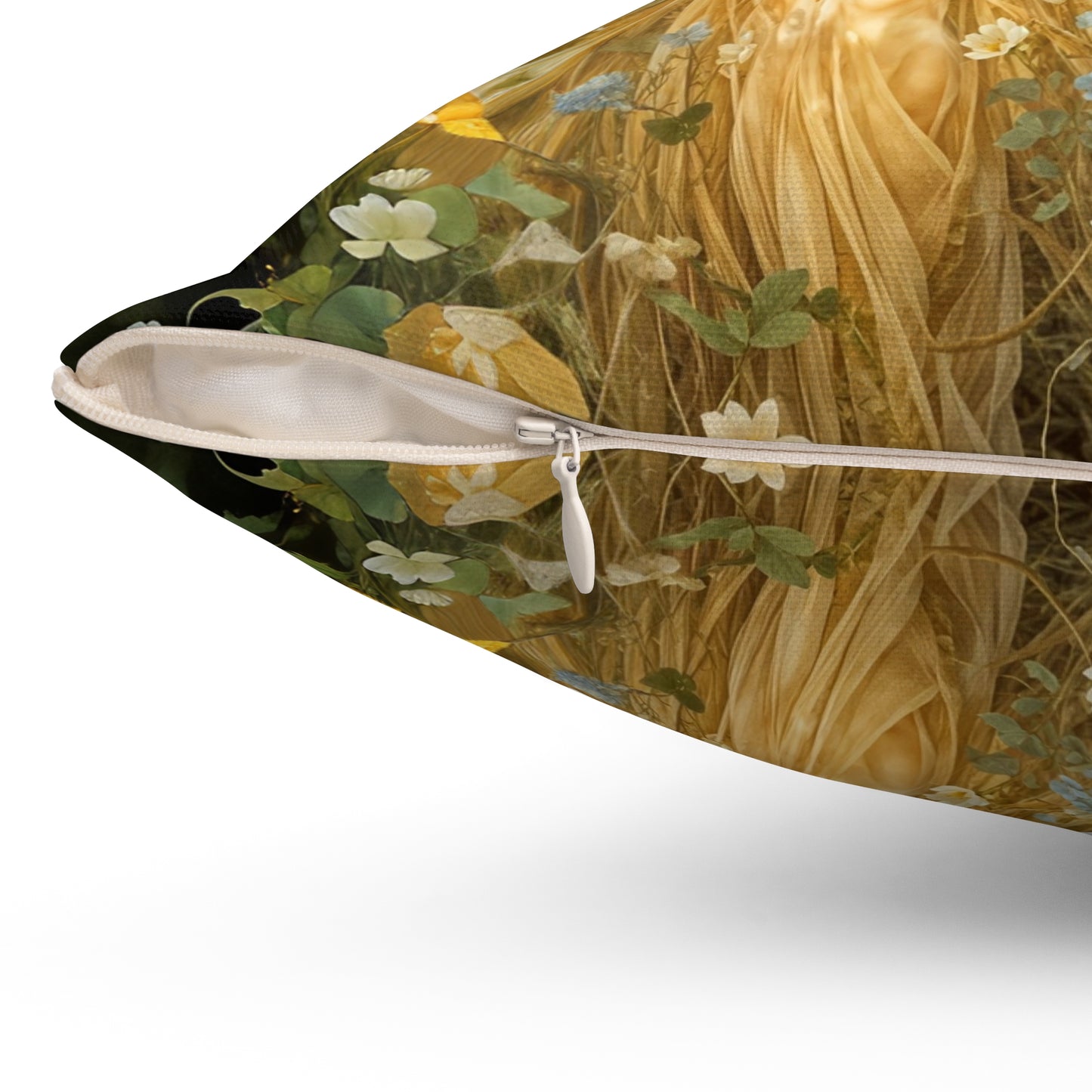 Square Pillow - Mid-Summer's Eve Fairy Forest Art by Fairyhill Studio