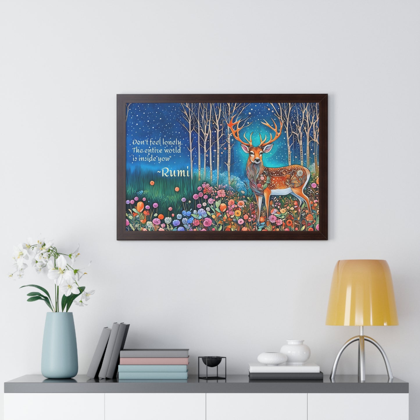 Majestic Boho Deer Framed Poster