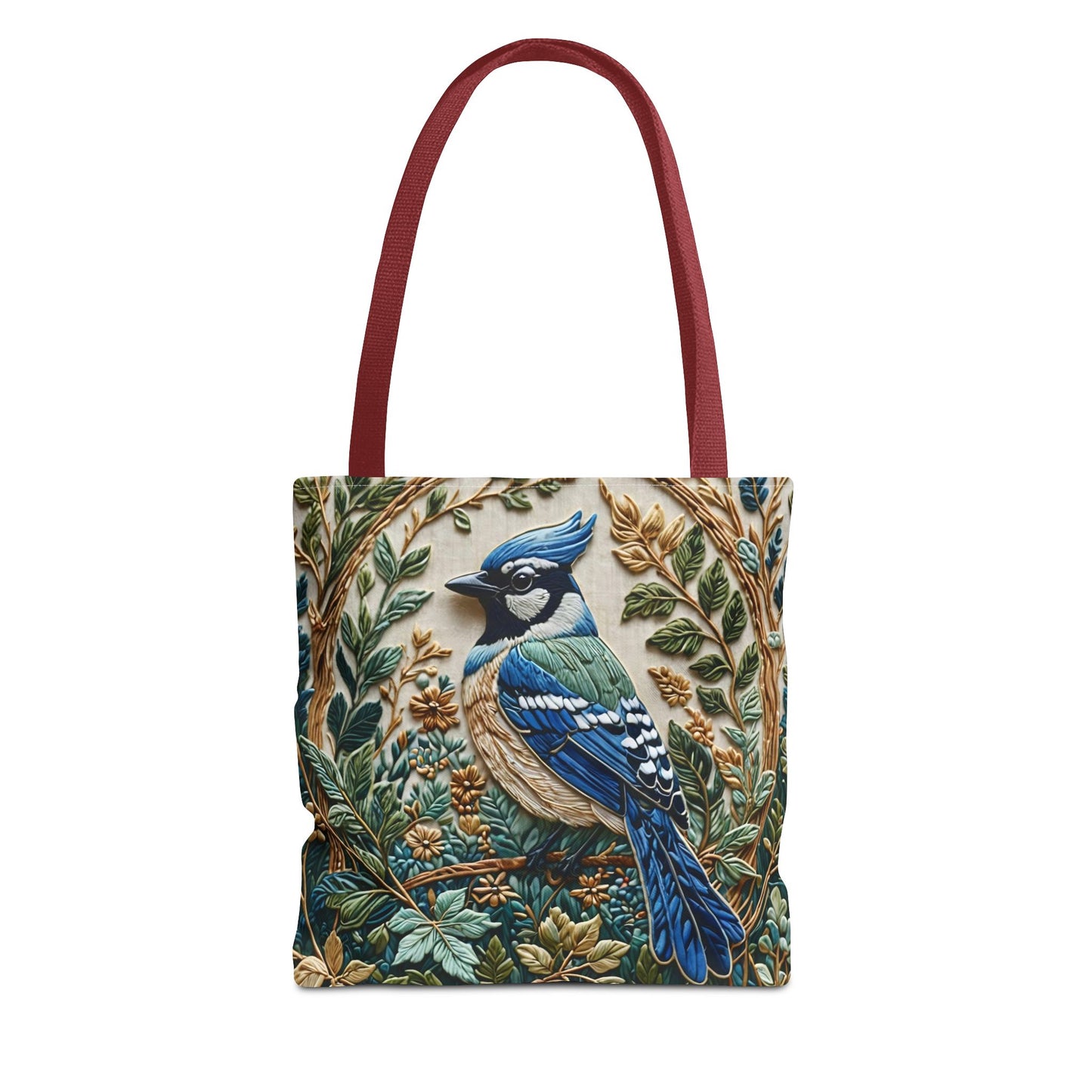 Designer Tote Bag - Blue Jay Bird William Morris Inspired | Eco-Friendly Shopping Bag