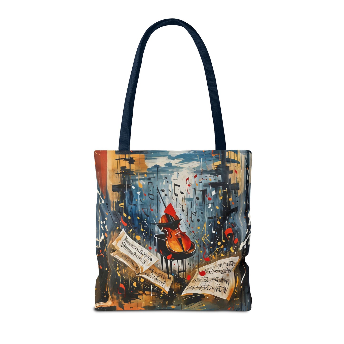 Vibrant Abstract Art Tote Bag - Colorful Swirls & Spirals