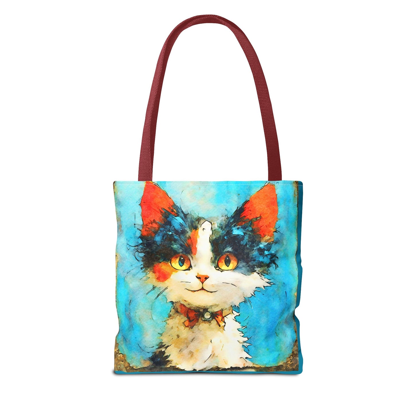 Colorful Cat Tote Bag by Fairyhill Studio