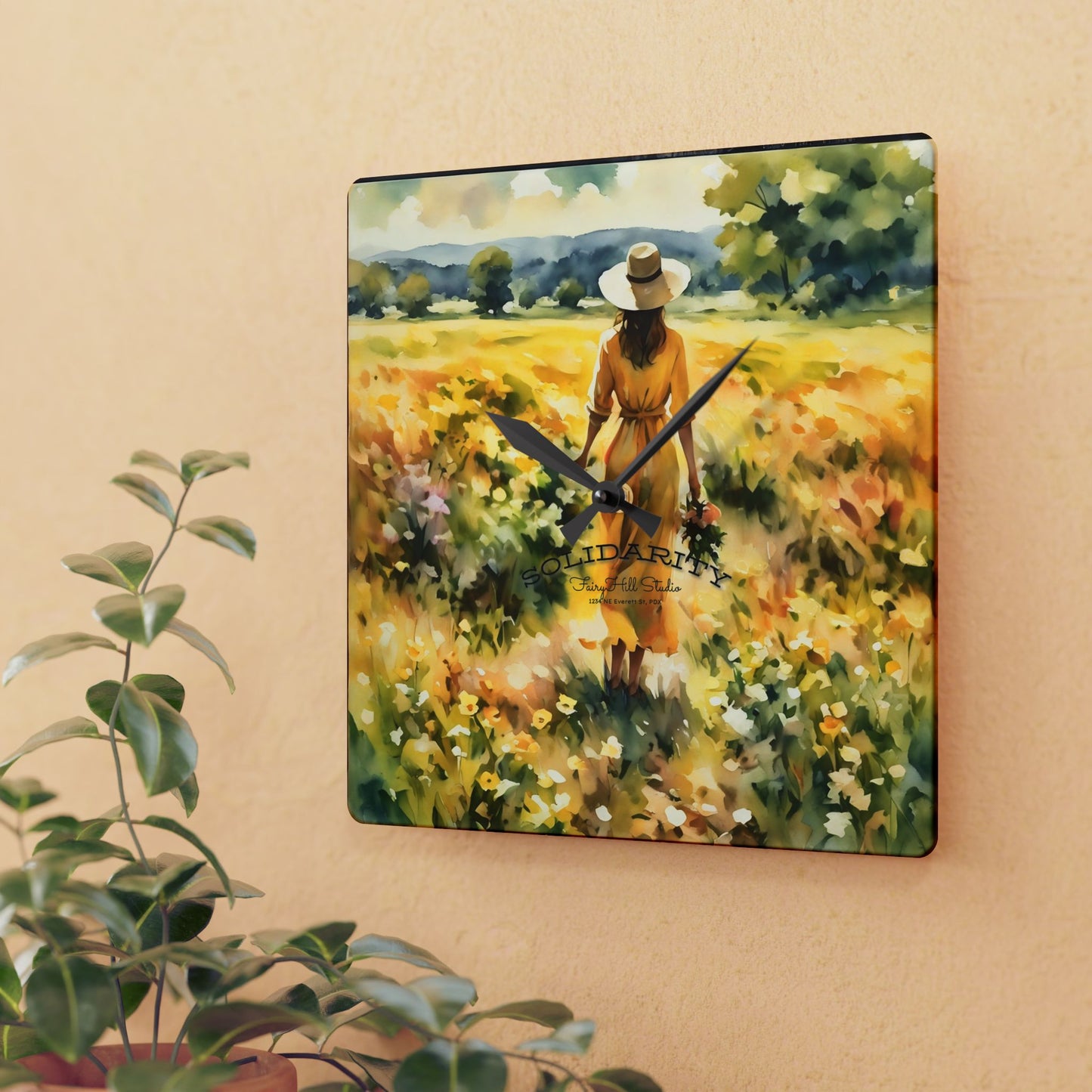 Solidarity Acrylic Wall Clock