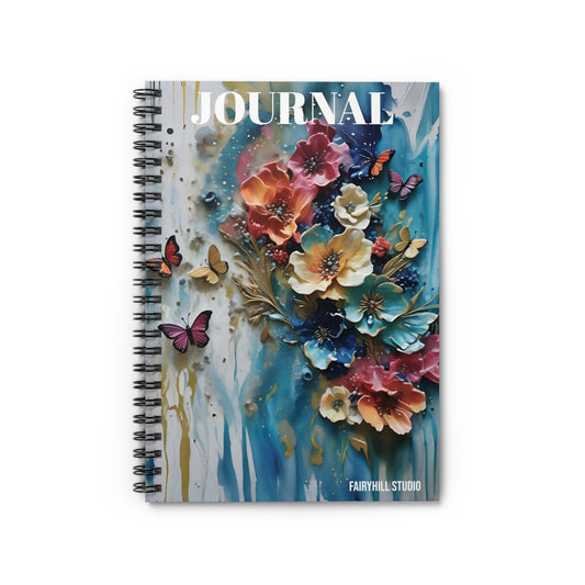 Spiral Notebook -Impasto flowers Art