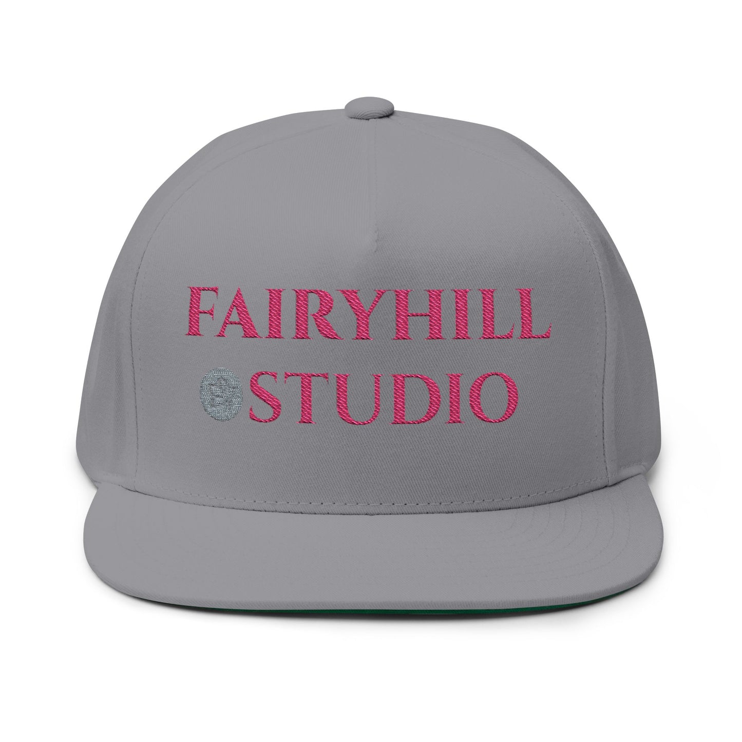 Flat Bill Cap — Fairyhill Studio Embroidered Logo Snapback