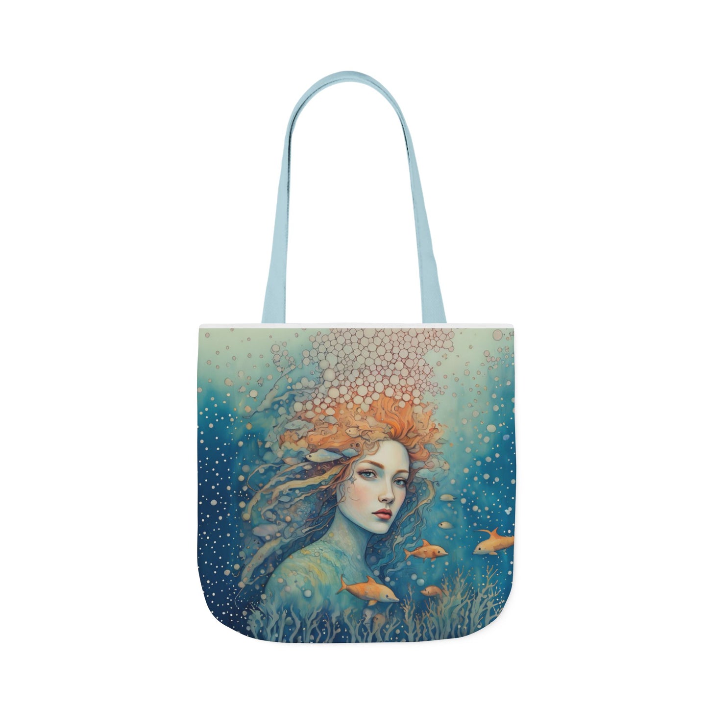 Colorful Ocean/fish-Inspired Canvas Tote Bag - Perfect for Beach Days, Eco-Friendly Shopping, and Summer Fun!