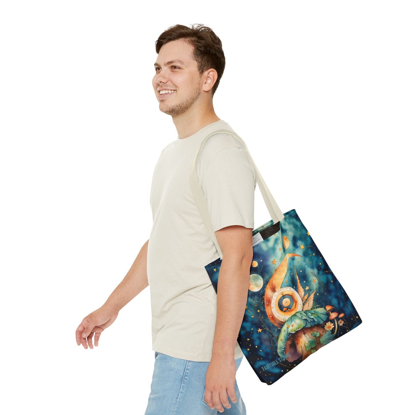 Canvas  Art Tote bag- Abstract Colorful Circle Universe