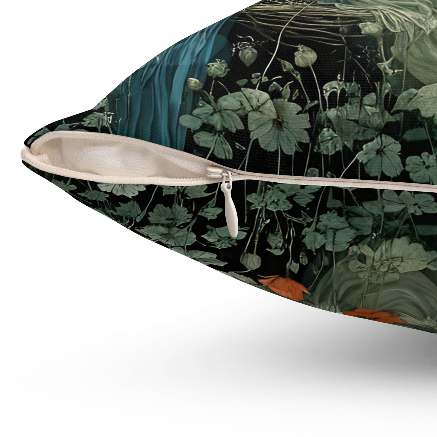 Dragonfly Moon Fairy  Mindfulnes Square Pillow -  by Fairyhill Studio
