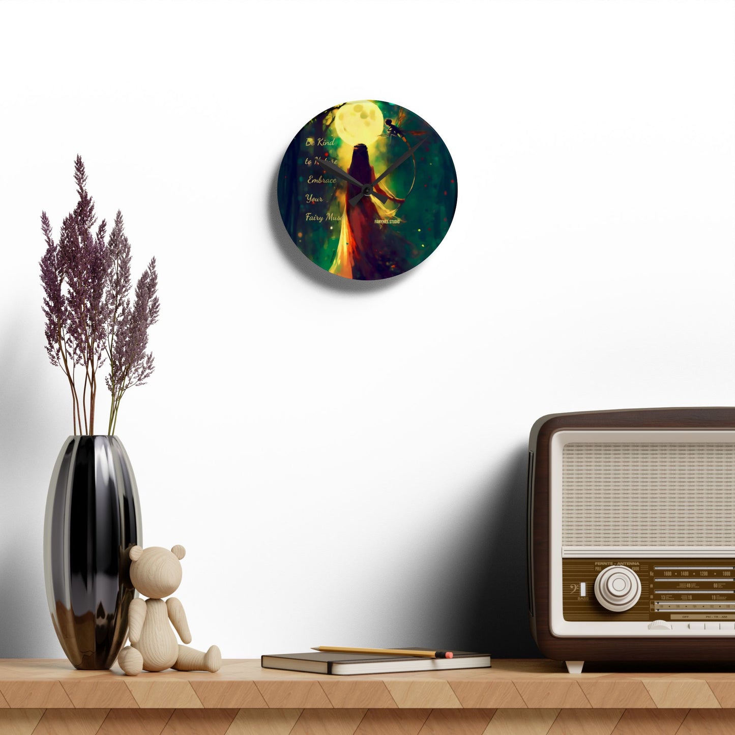 Wall Clock - /Be Kind to Nature  Art Design