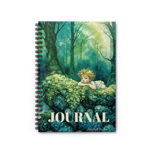 Cherub in the Forest Spiral Notebook - Ruled Line