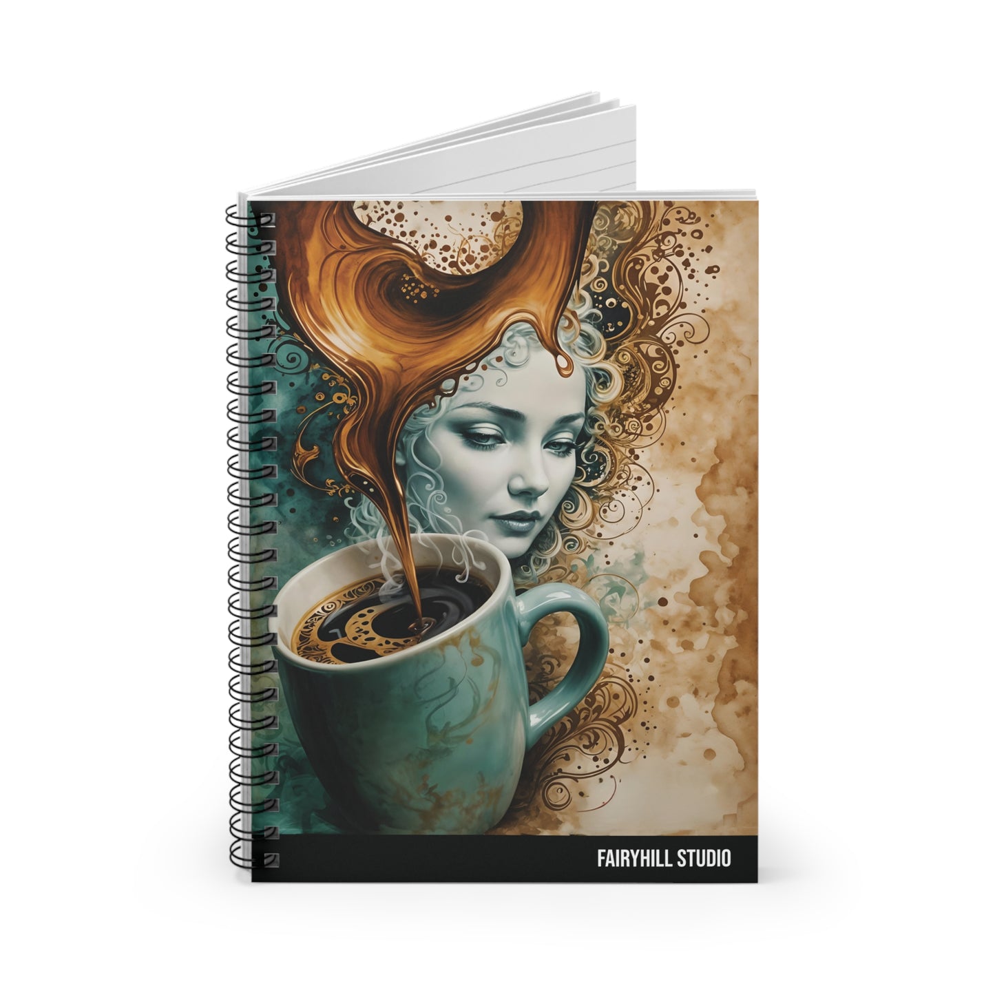 Spiral Coffee Notebook - Ruled Line coffee Journal
