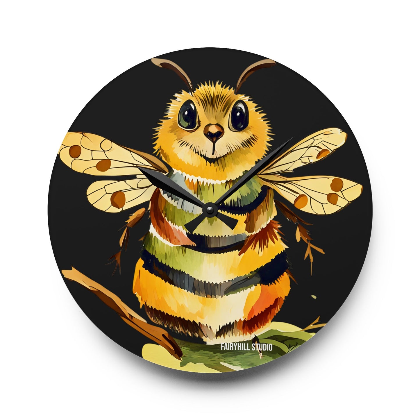 Acrylic Wall Clock Hoey Bee love/Art