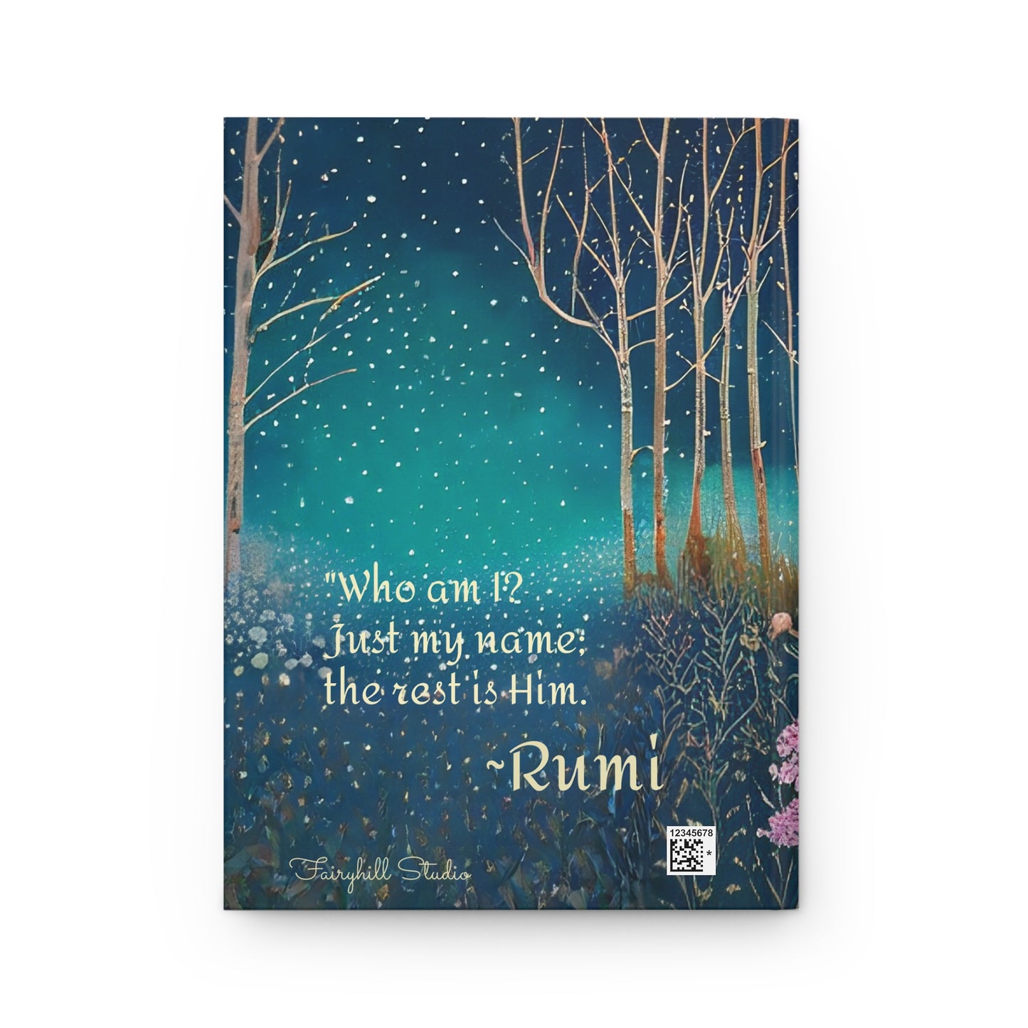 Hardcover Spiritual Rumi "Who am I" Deer Journal by Fairyhill Studio
