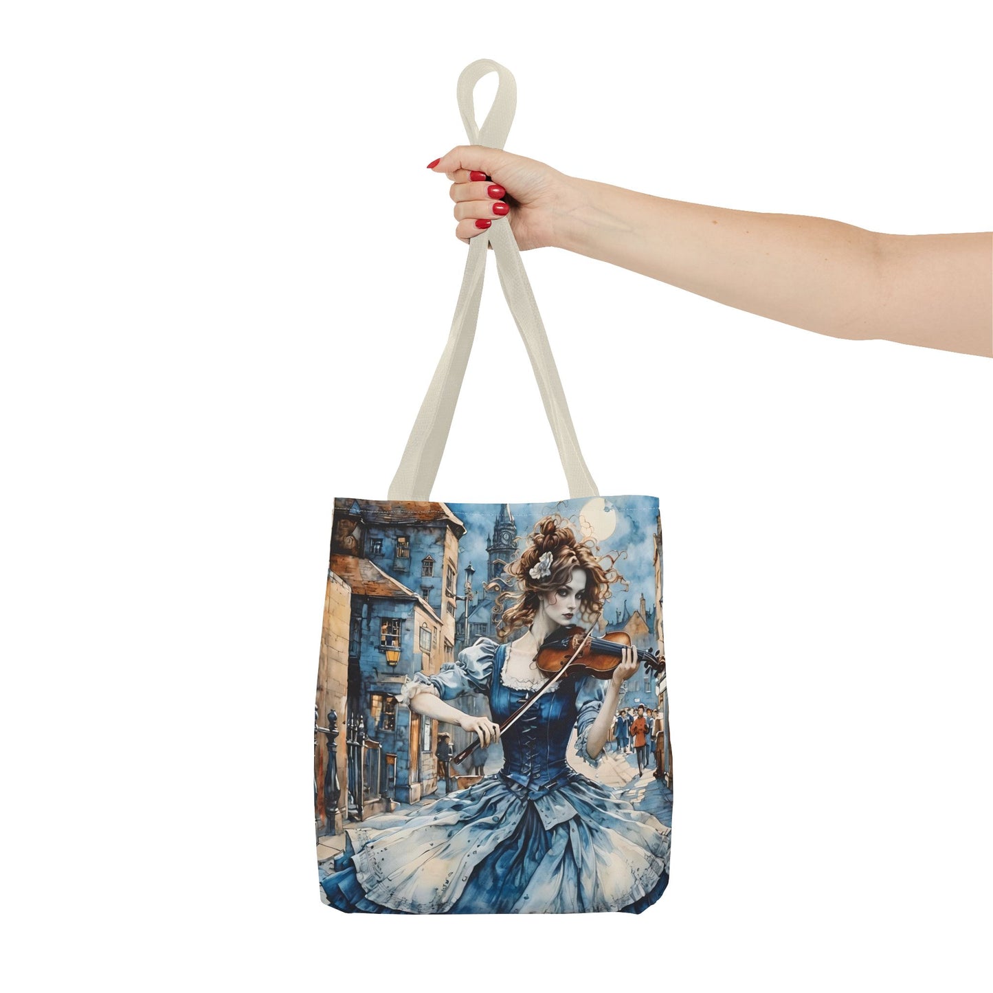 Blue Gypsy Violin Tote Bag