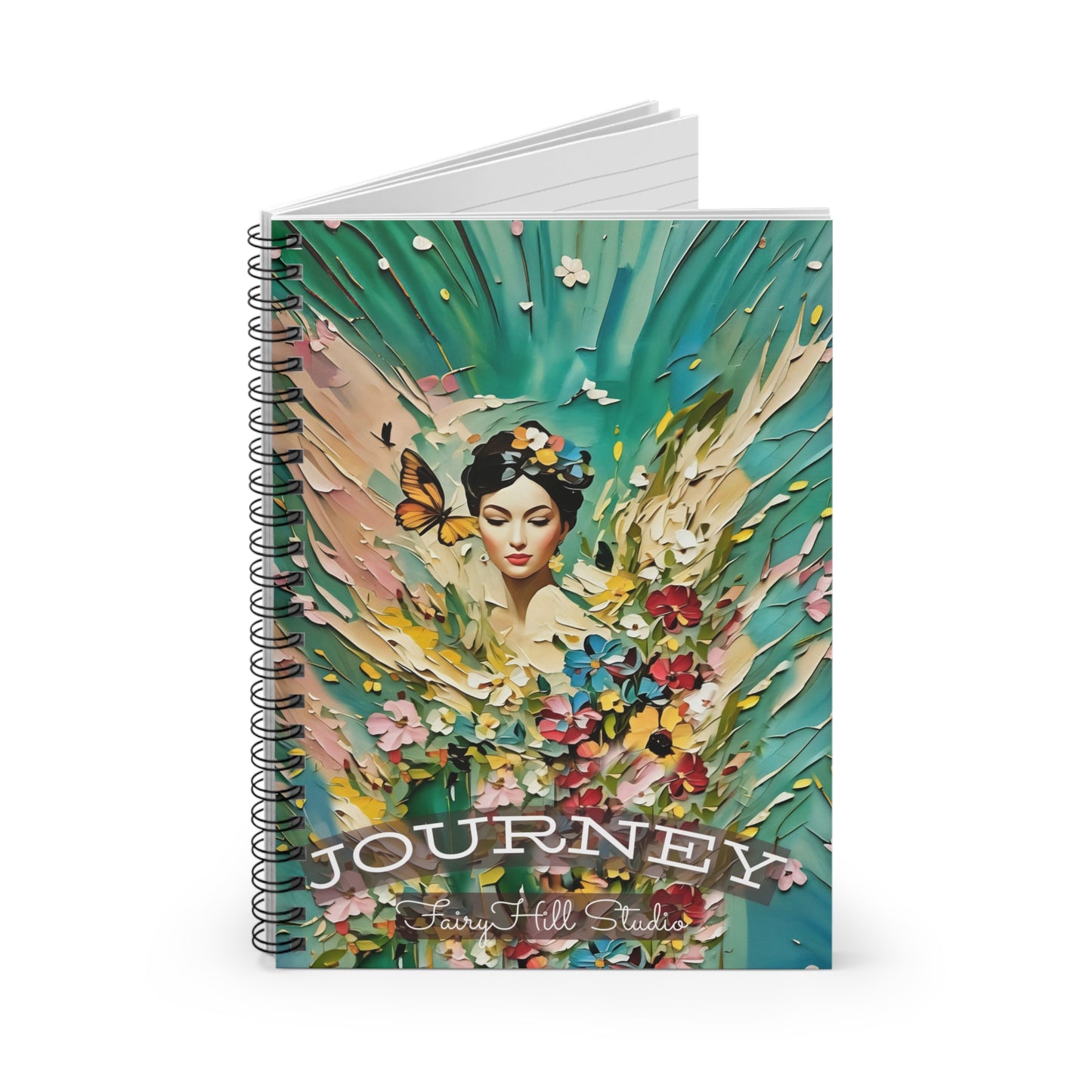 Spiral Notebook - Girl with a Butterfly Art Journal