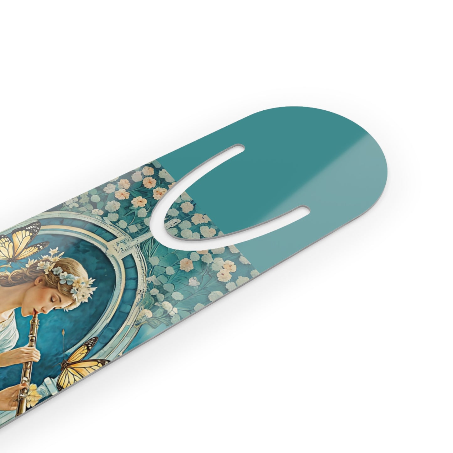 Girl & Butterflies Illustration Bookmark, Cute Metal Bookmark, Gift for Cat Lovers, Reading Accessory, Book Lover Gift, Unique Gift Idea