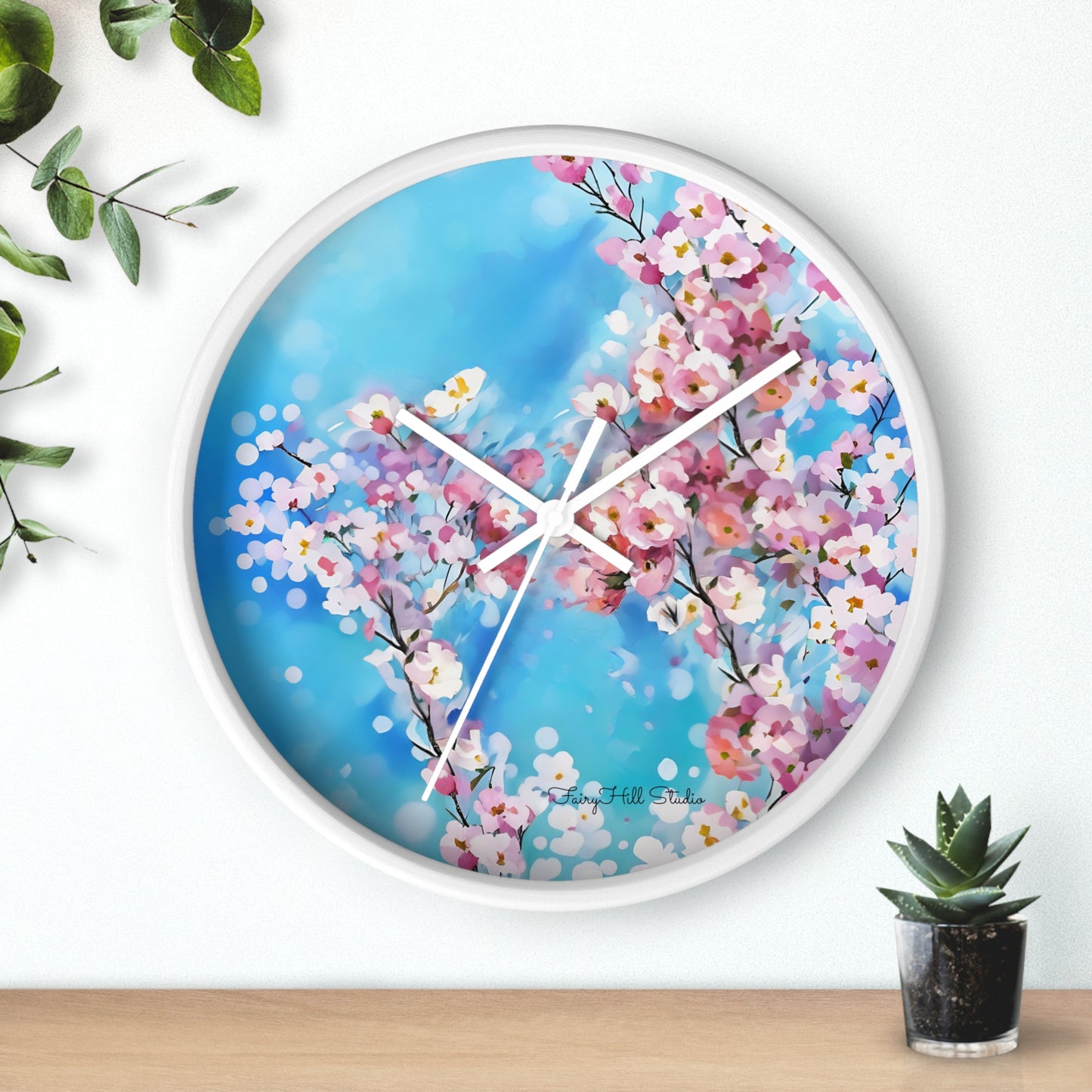 Blooming Blossoms Wall Clock | Floral Home Decor | Springtime Style, Gift for Nature Lovers, Office or Living Room Decoration