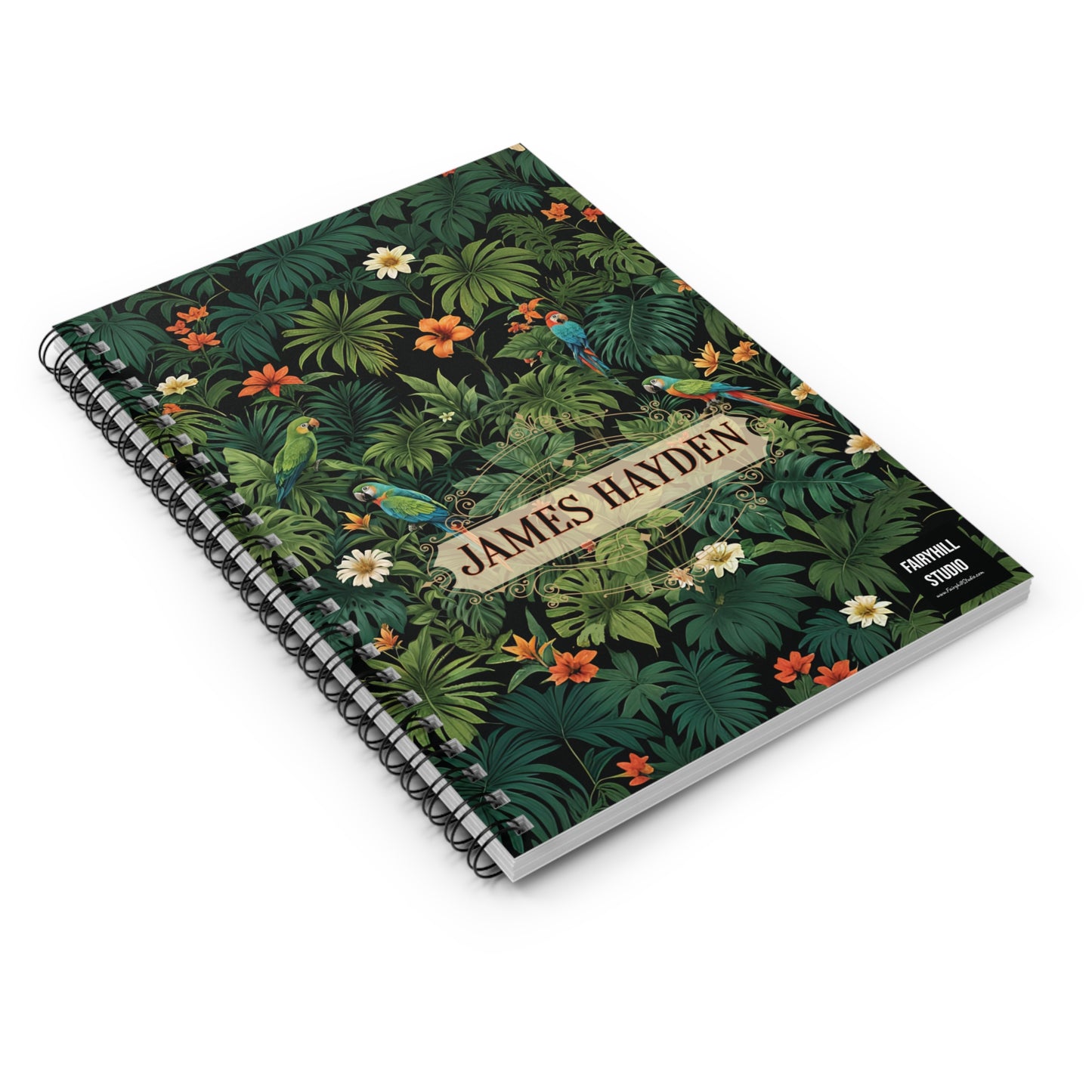 Tropical Jungle Dreamscape Personalized Spiral Notebook