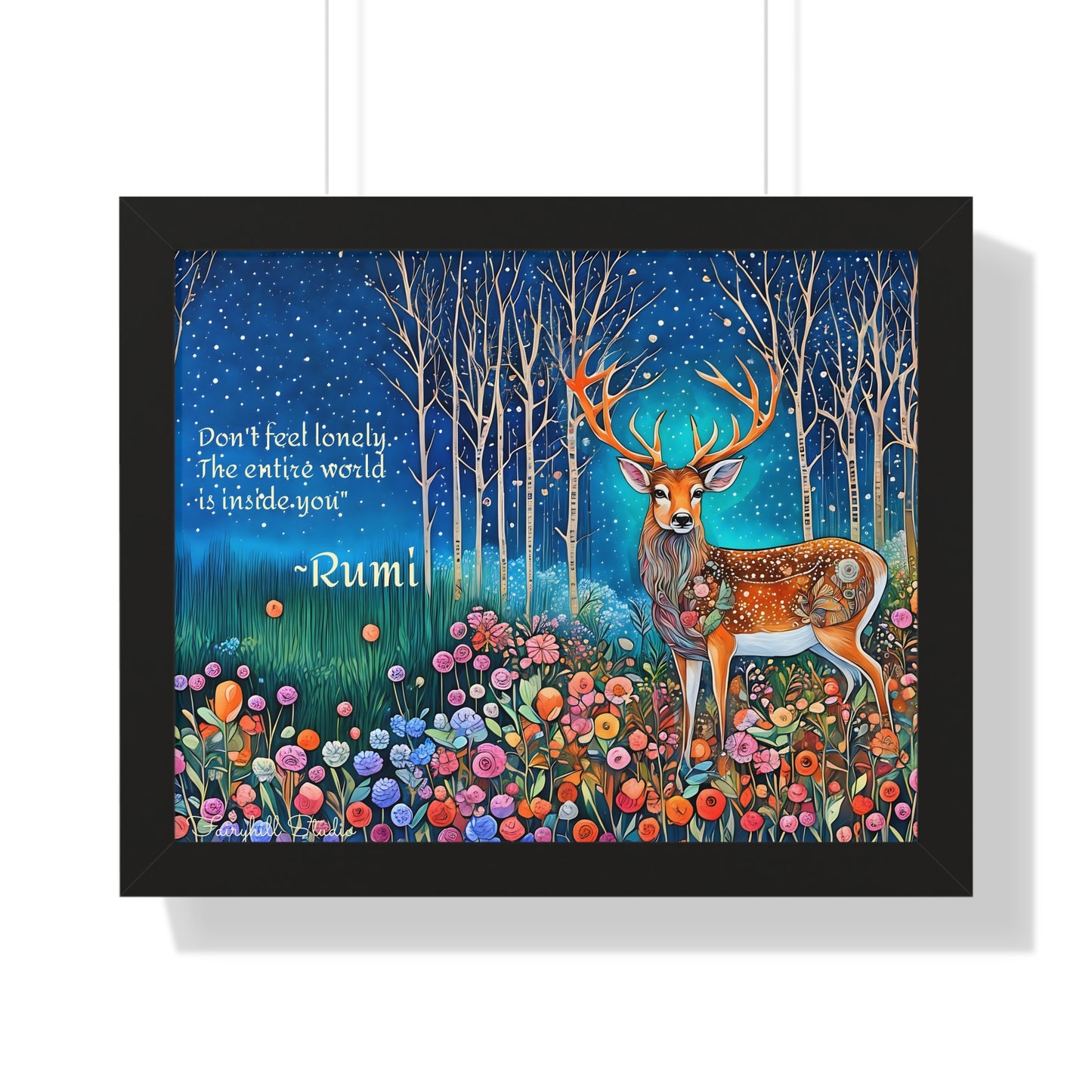 Majestic Boho Deer Framed Poster