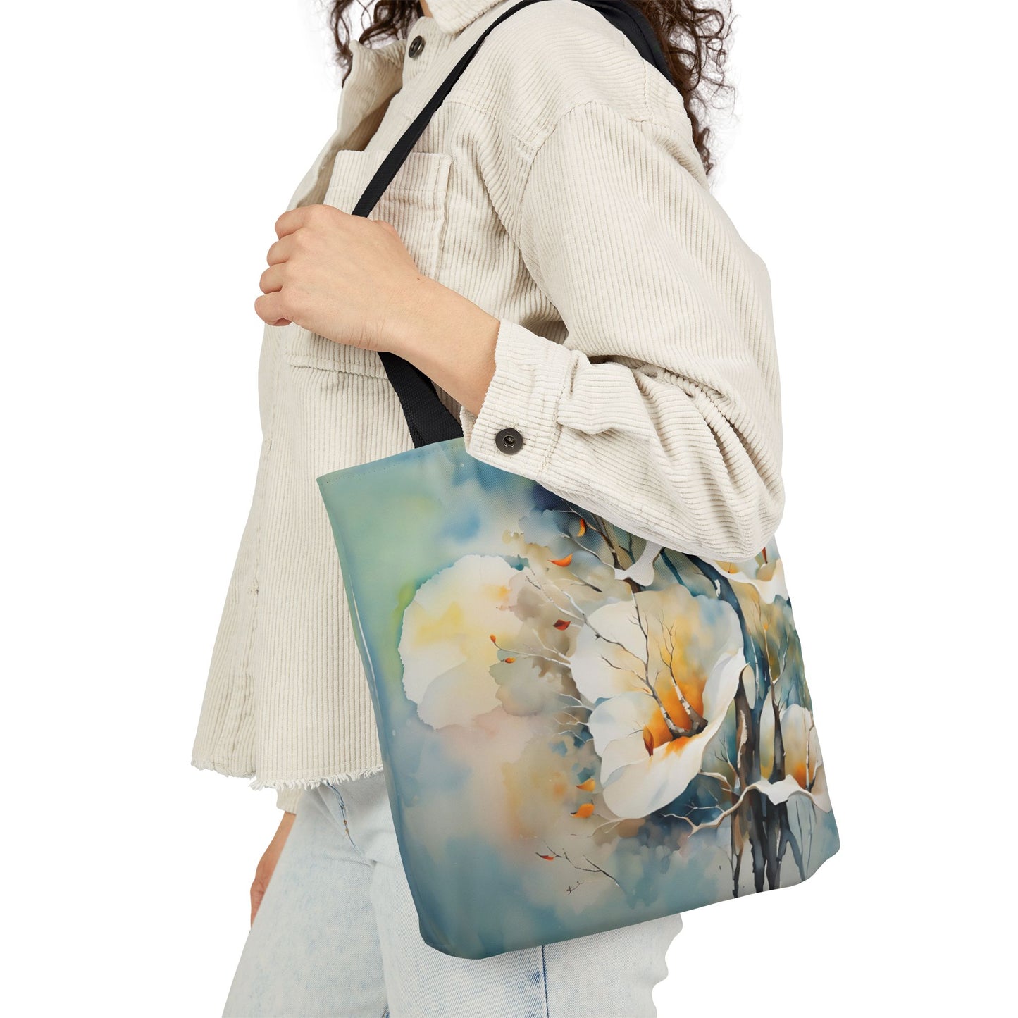 Colorful nature-Inspired  Cala Lilies Canvas Tote Bag - Perfect for Beach Days, Eco-Friendly Shopping, and Summer Fun!
