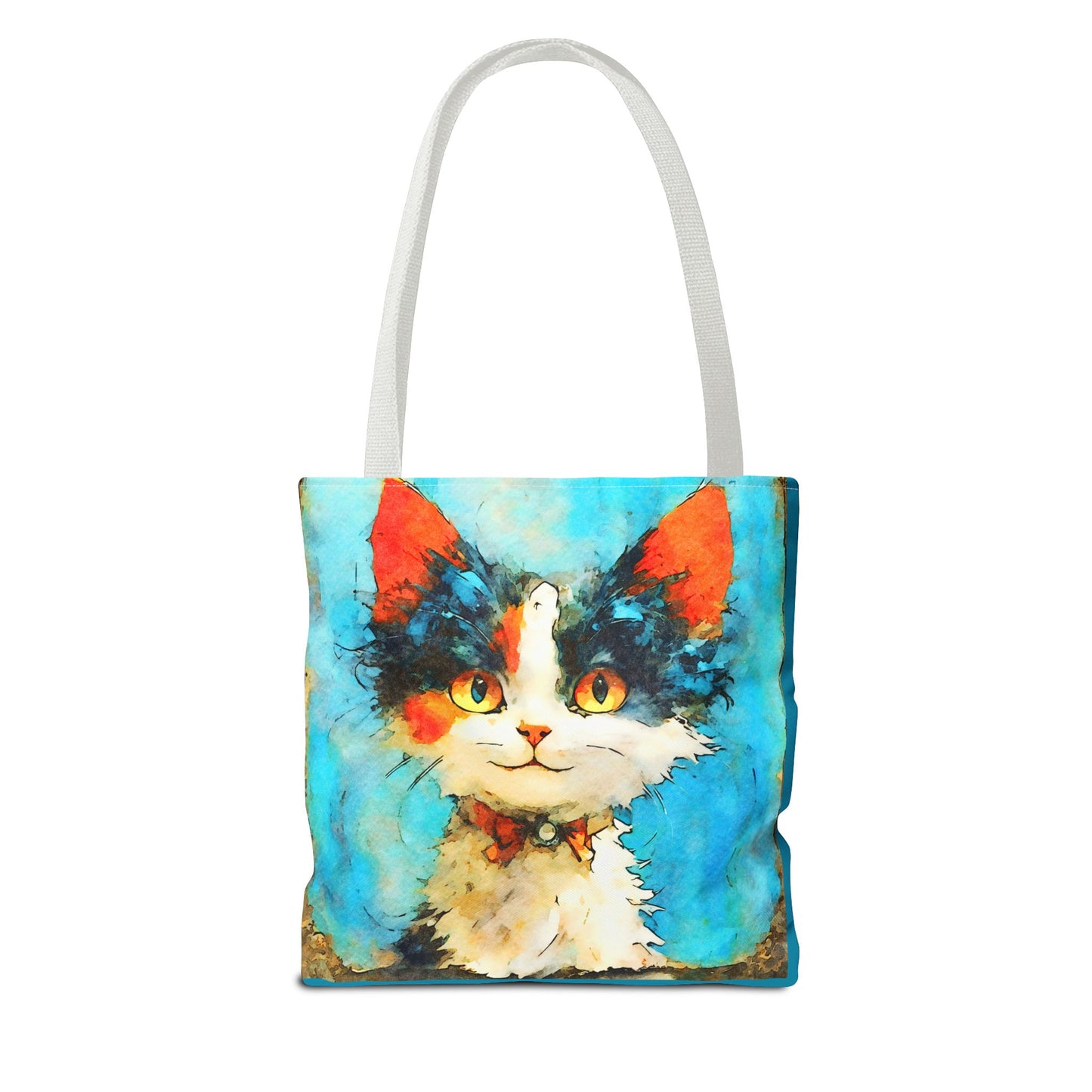 Colorful Cat Tote Bag by Fairyhill Studio