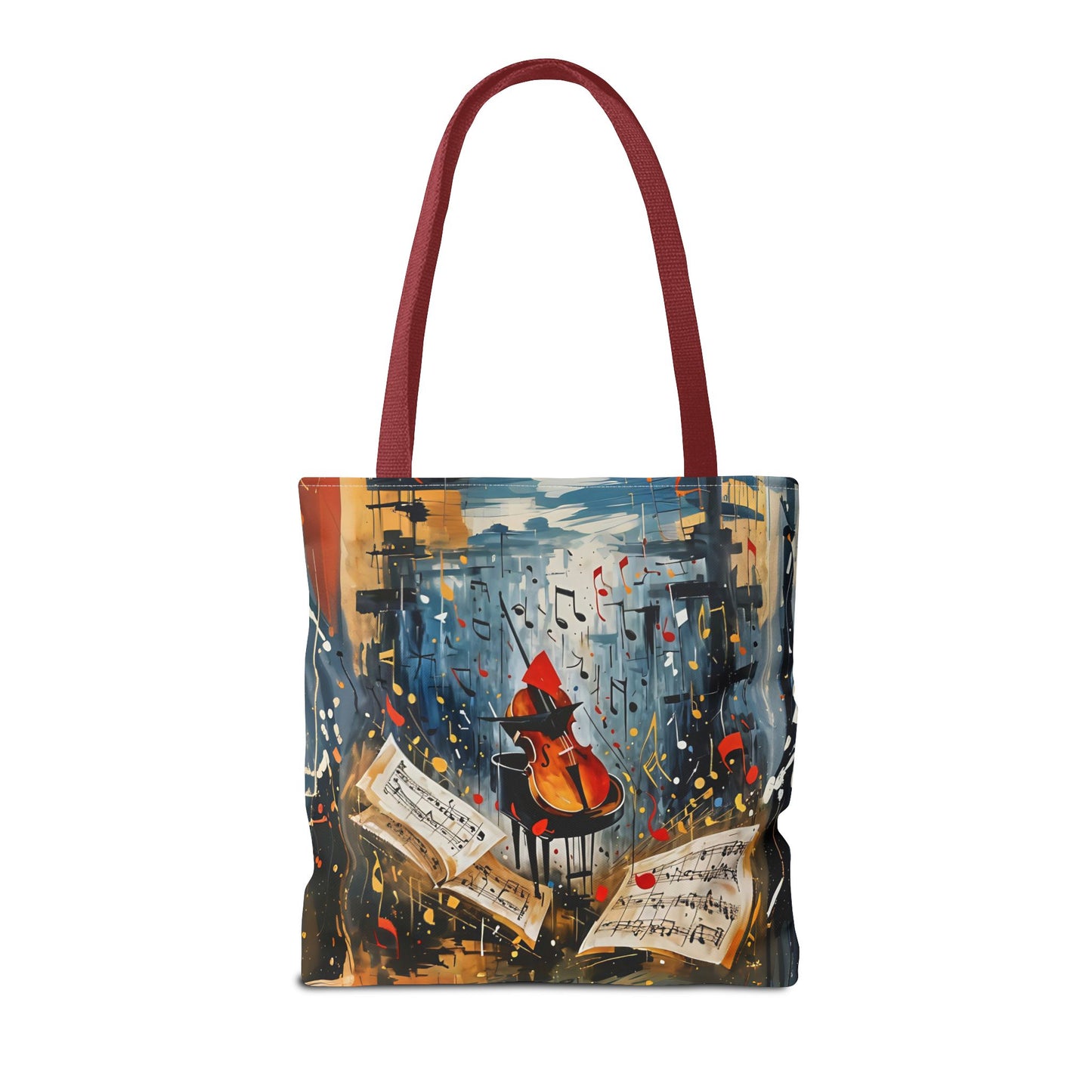Vibrant Abstract Art Tote Bag - Colorful Swirls & Spirals