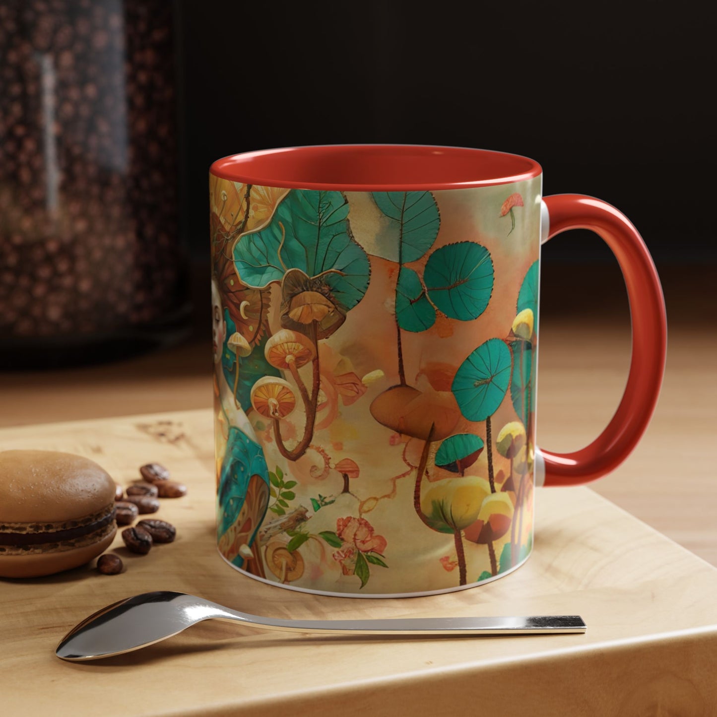 Mushroom Fairy Art-Themed Coffee Mug - 11 & 15oz Accent Mug for Musroom  Fsiry Lovers
