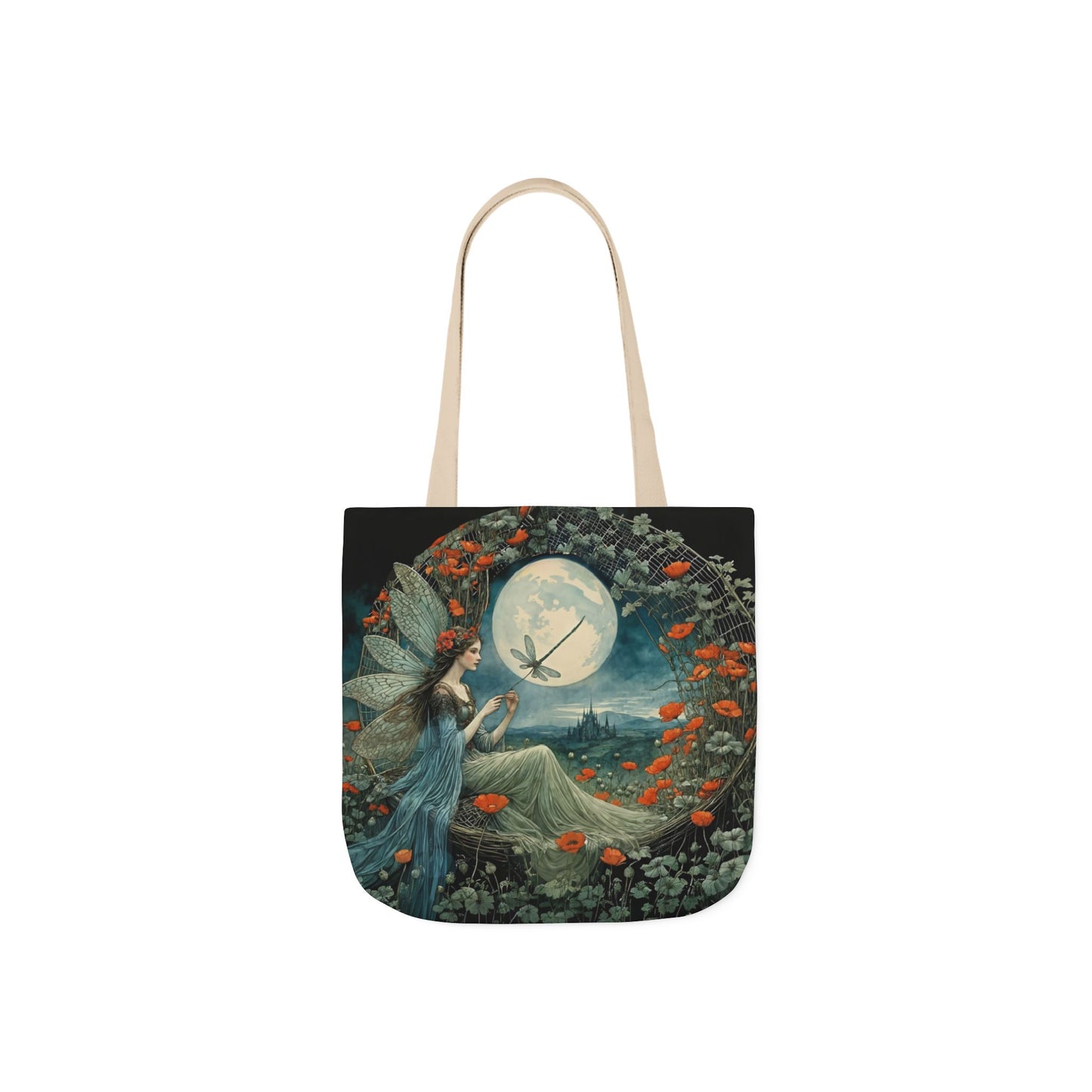 Colorful Moon fairy -Inspired Canvas Tote Bag - Perfect for Beach Days, Eco-Friendly Shopping, and Summer Fun!