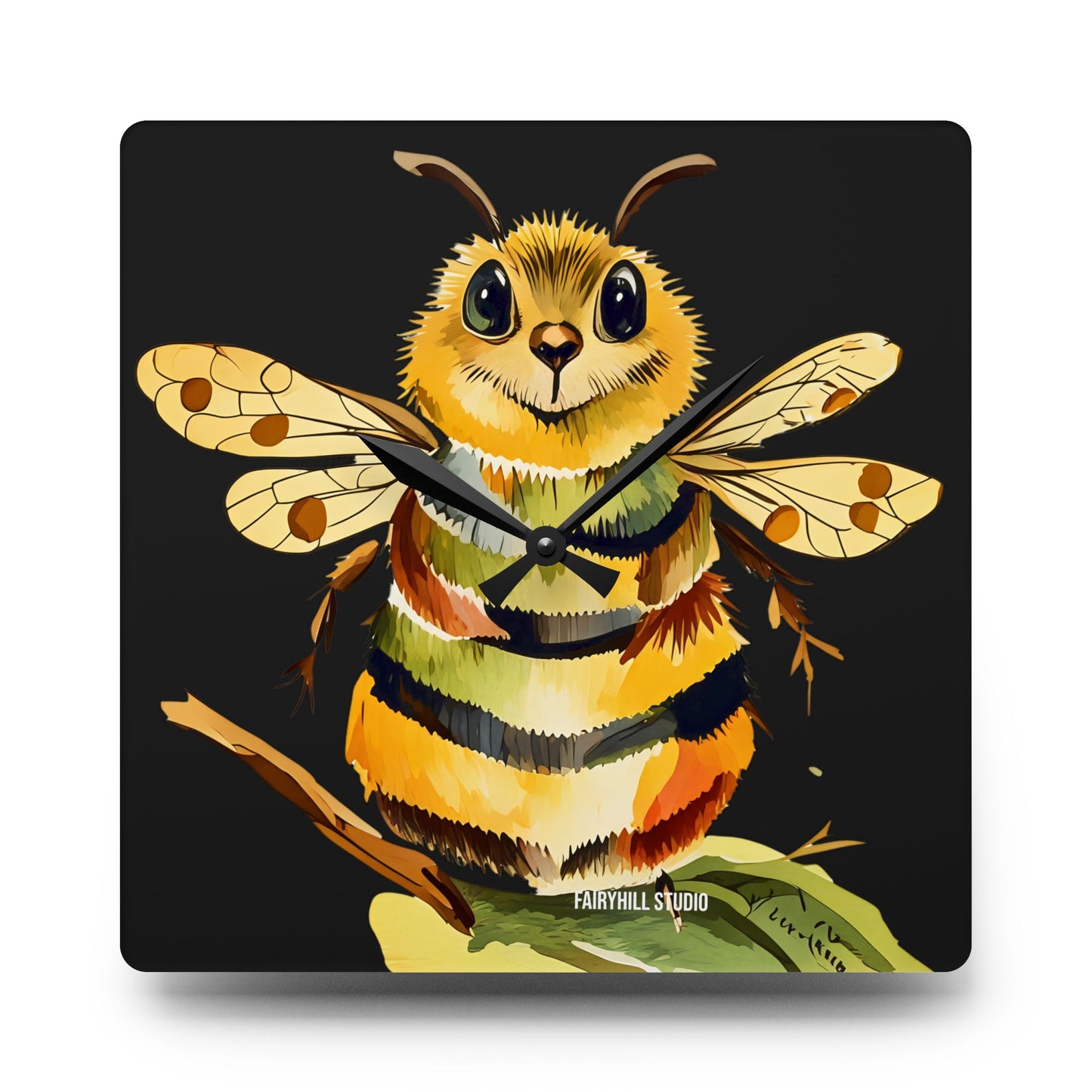 Acrylic Wall Clock Hoey Bee love/Art