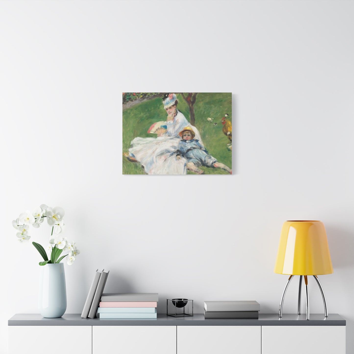 Canvas Print -   Madame Monet and Her Son by Auguste Renoir