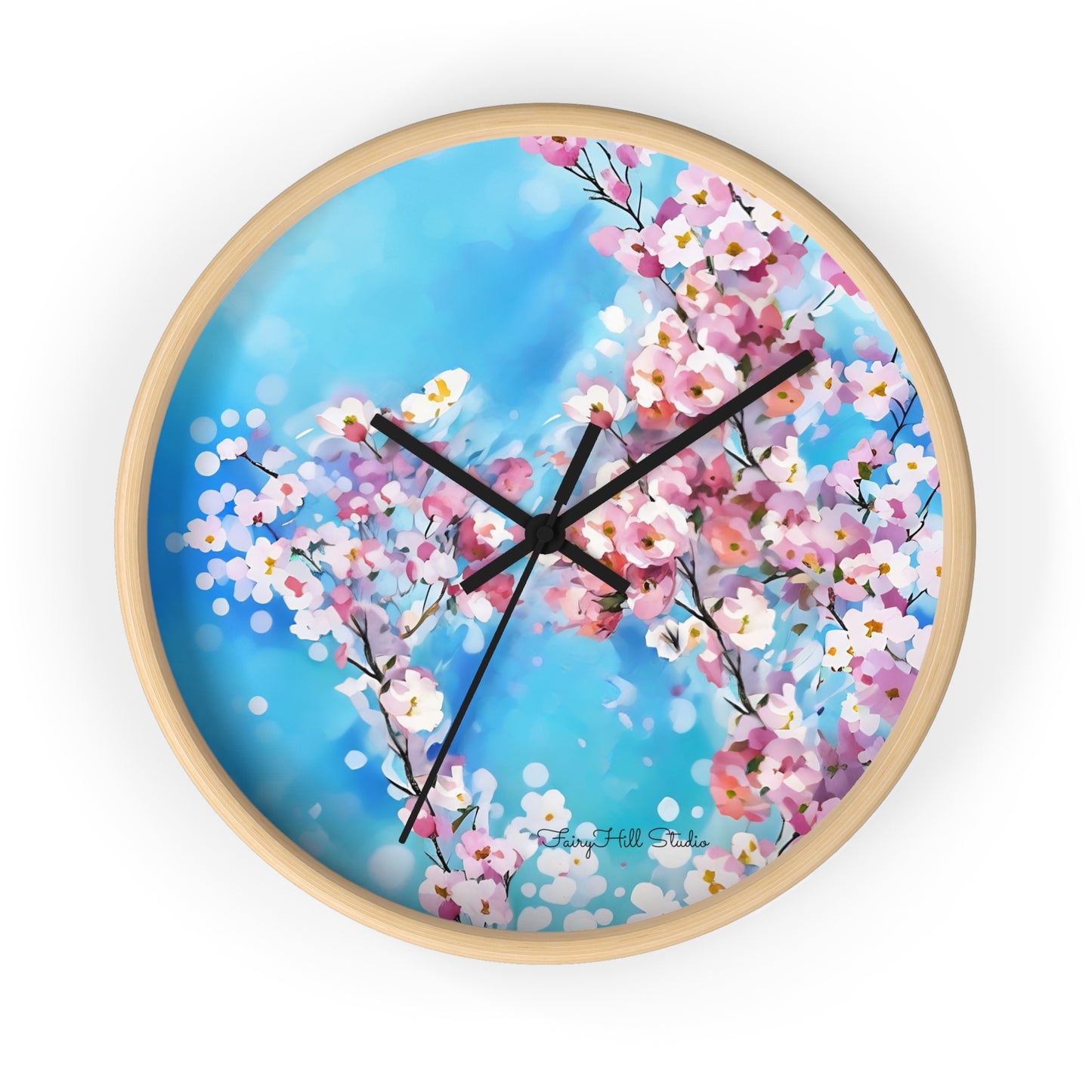 Blooming Blossoms Wall Clock | Floral Home Decor | Springtime Style, Gift for Nature Lovers, Office or Living Room Decoration