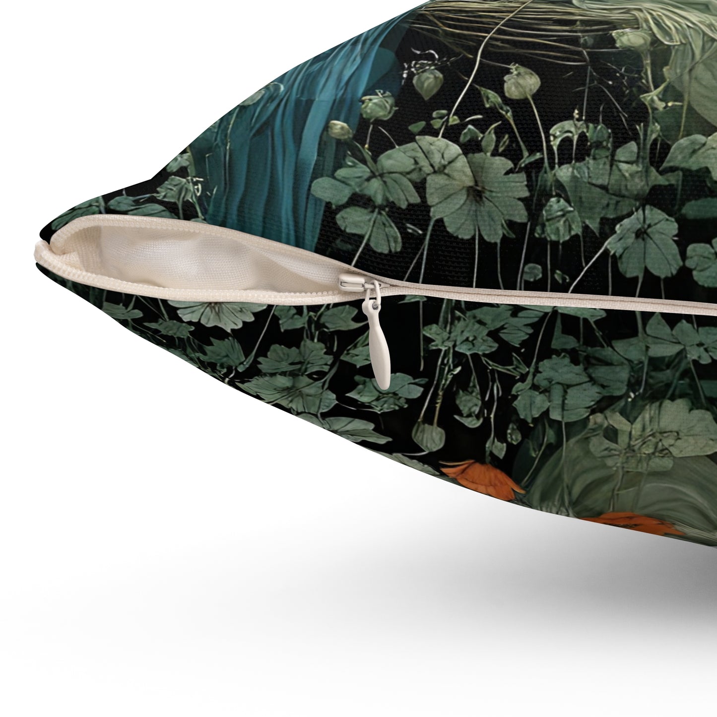 Dragonfly Moon Fairy  Mindfulnes Square Pillow -  by Fairyhill Studio