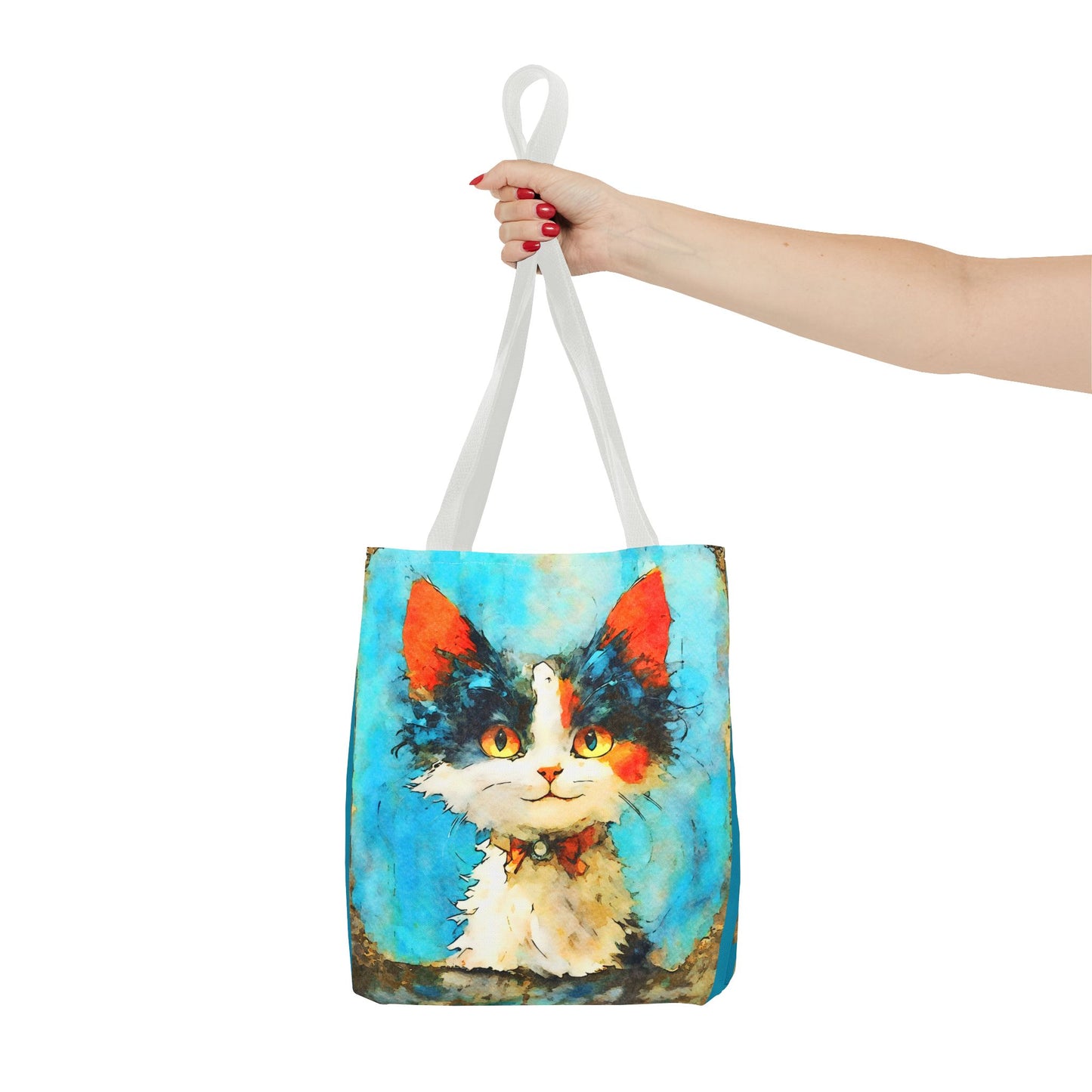 Colorful Cat Tote Bag by Fairyhill Studio