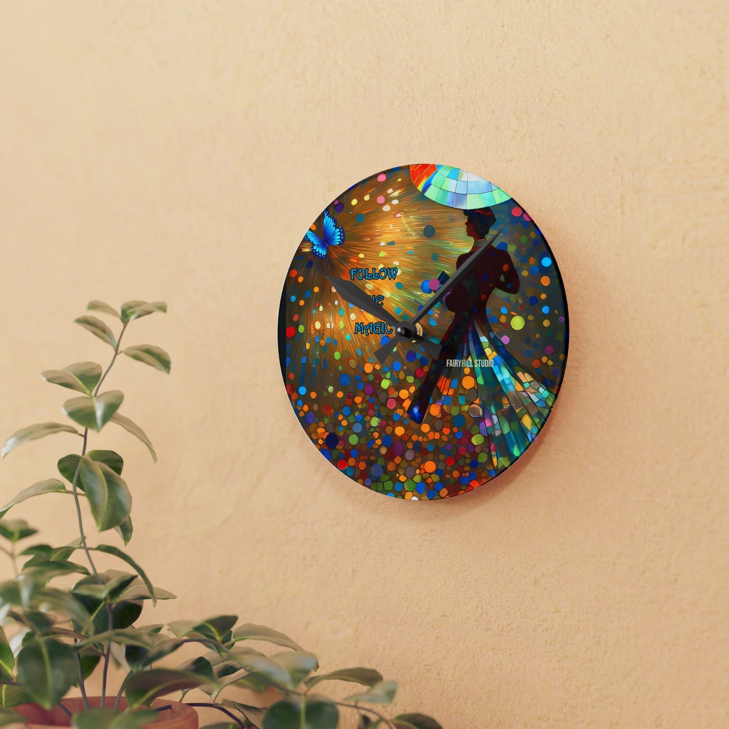 Wall Clock - Follow the Magic Art Design