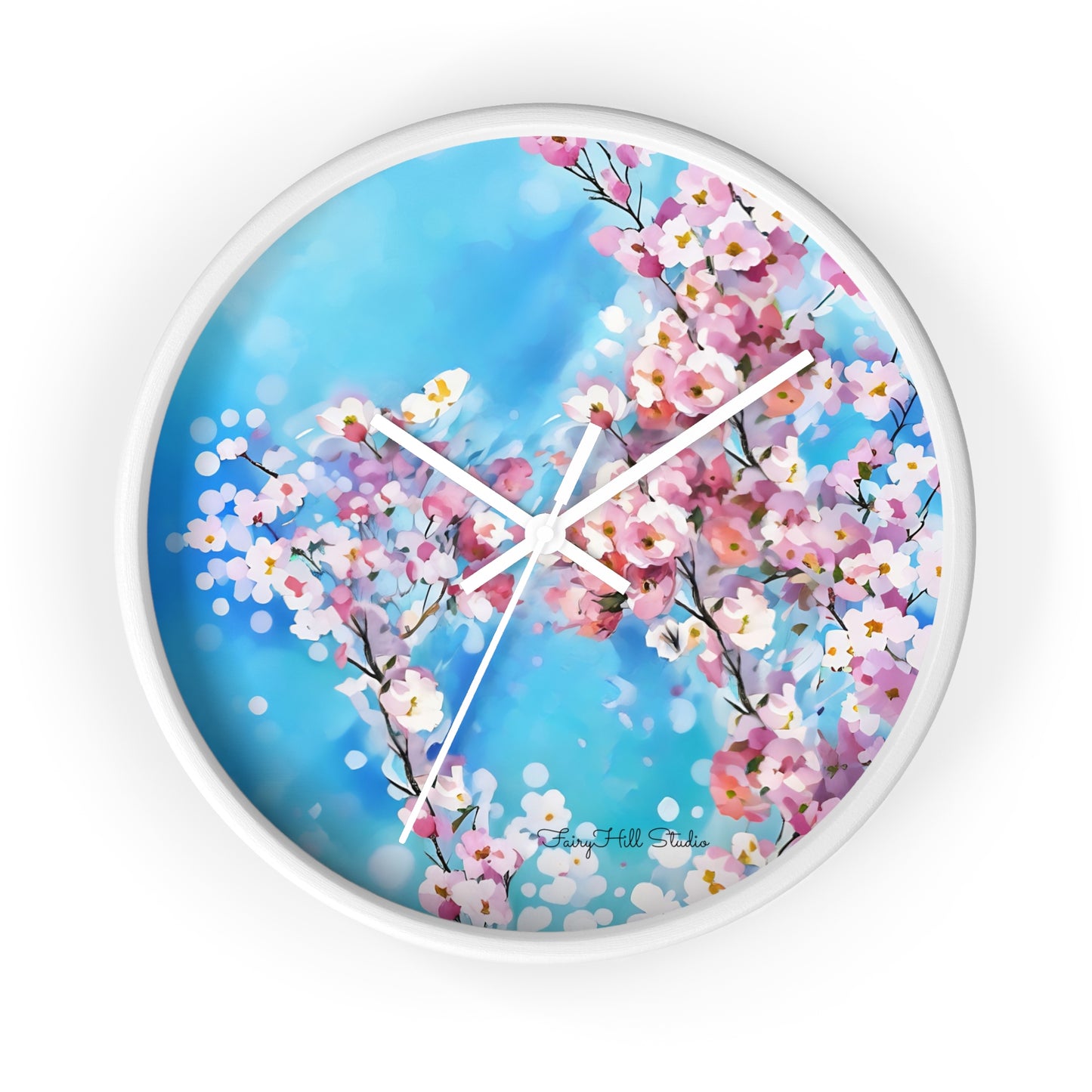 Blooming Blossoms Wall Clock | Floral Home Decor | Springtime Style, Gift for Nature Lovers, Office or Living Room Decoration