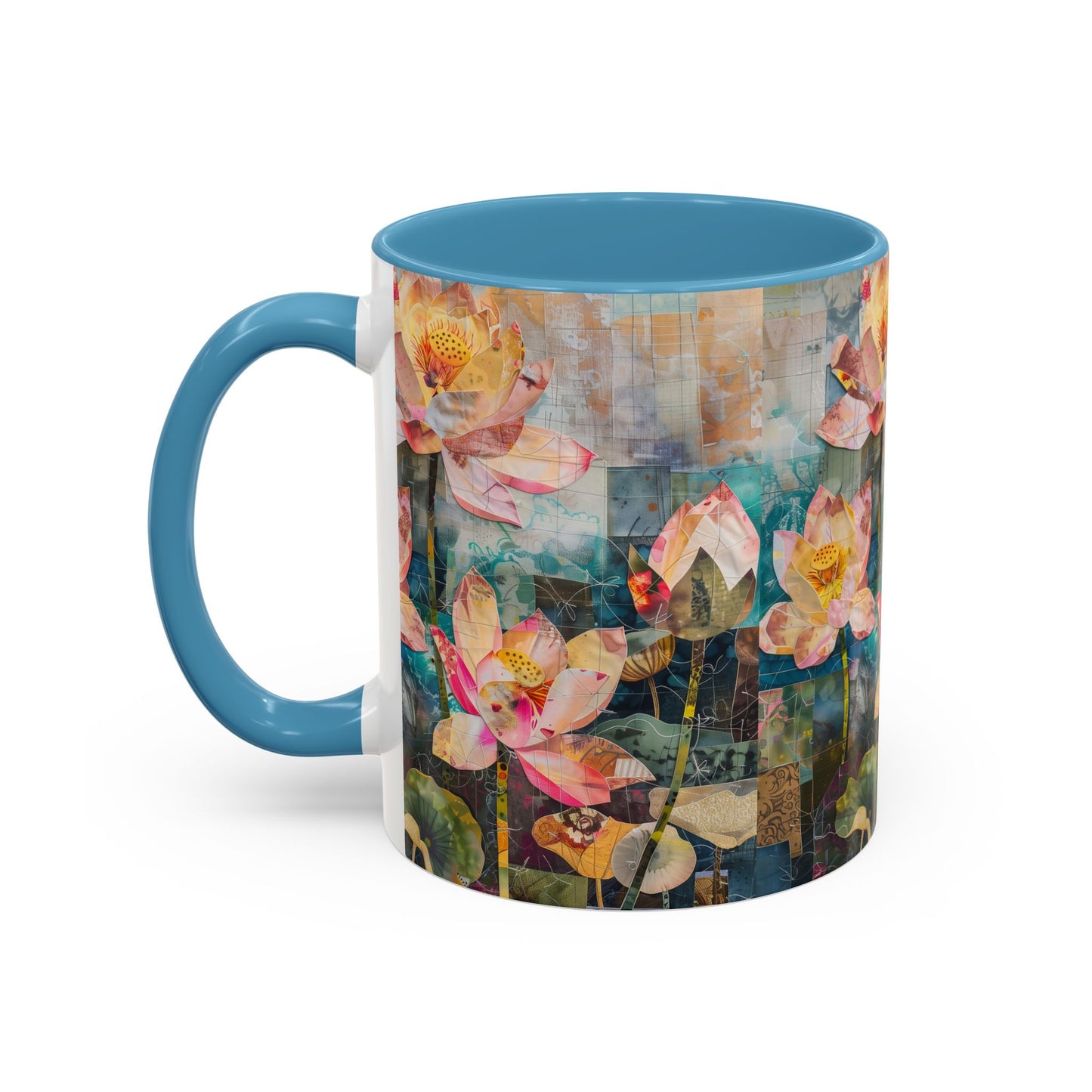 Mug - Pink Water Lilies Pond Watercolor Art by Fairyhill Studio - 11oz