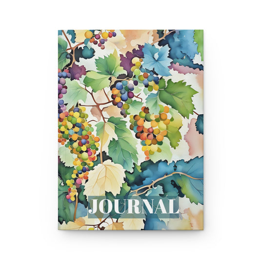 Hardcover Journal Matte Tuscany Grapes Watercolor Art Journal