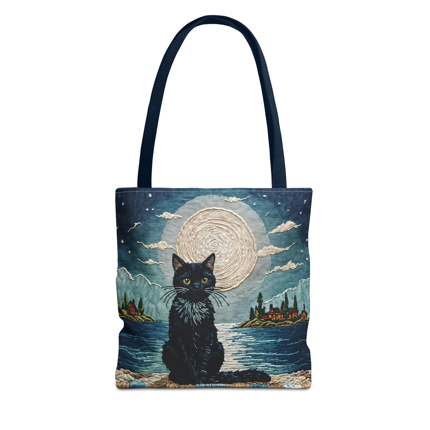 Black Cat Moonlight Tote Bag