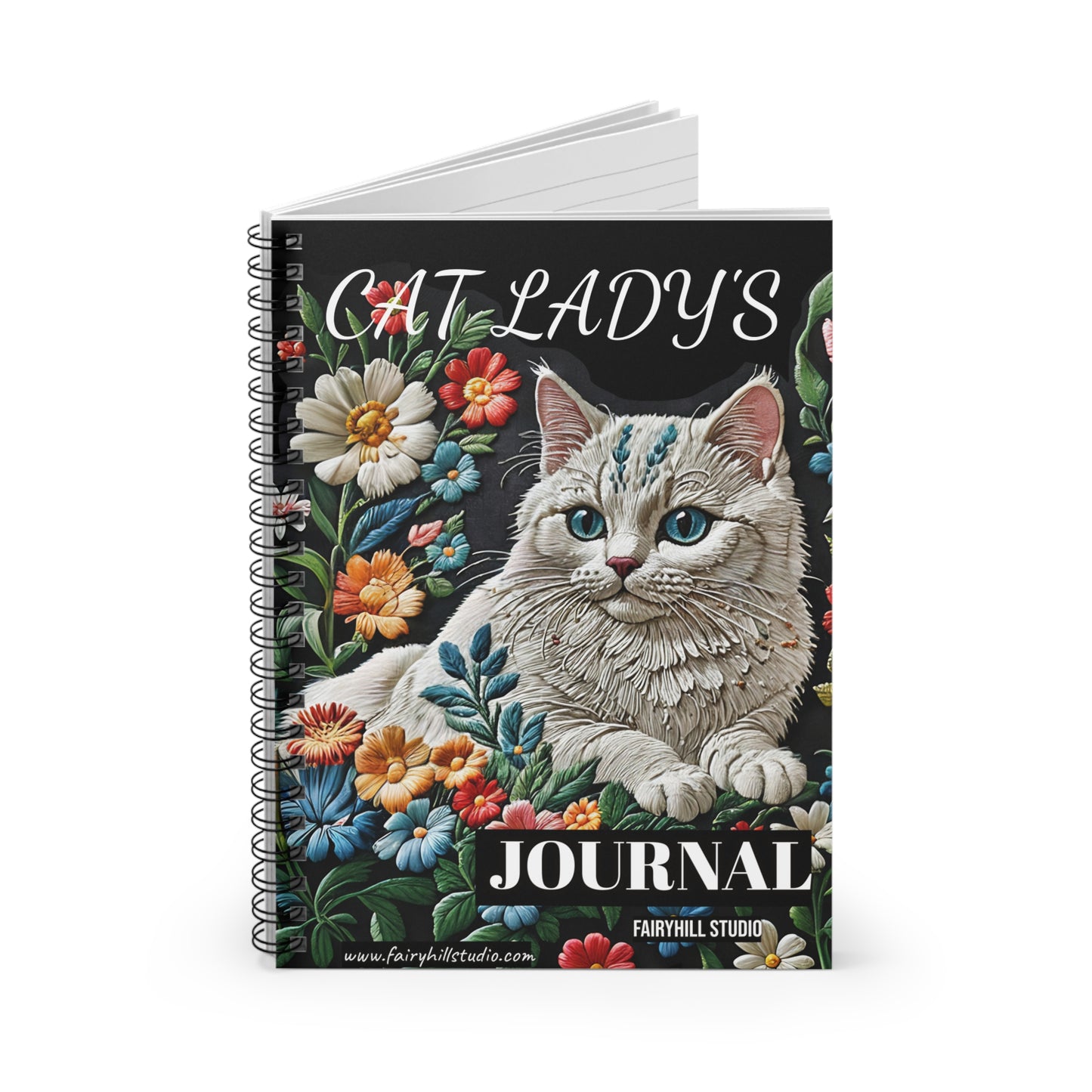 Cat Lady,s Journal  Spiral Notebook - Ruled Line