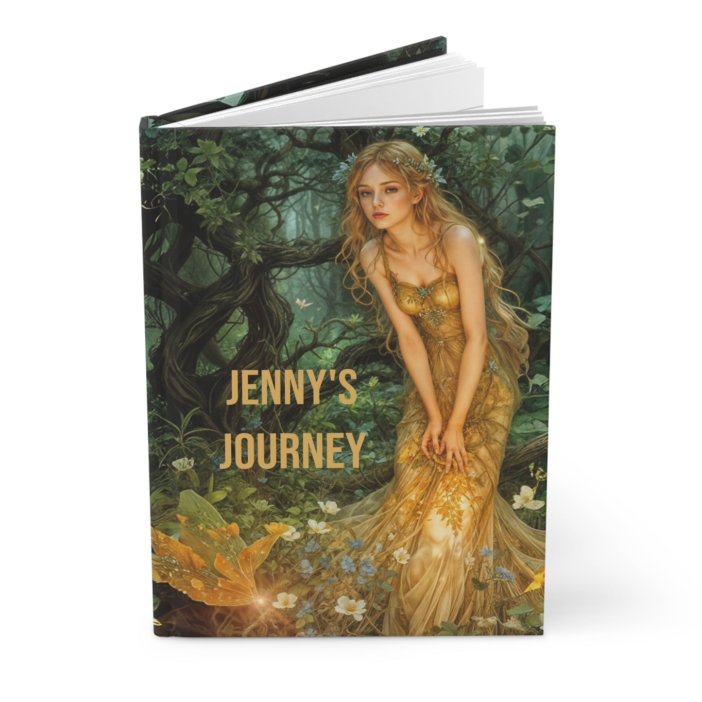 Hardcover Journal Matte - Mid-Summer's Eve Fairy Forest Art by Fairyhill Studio