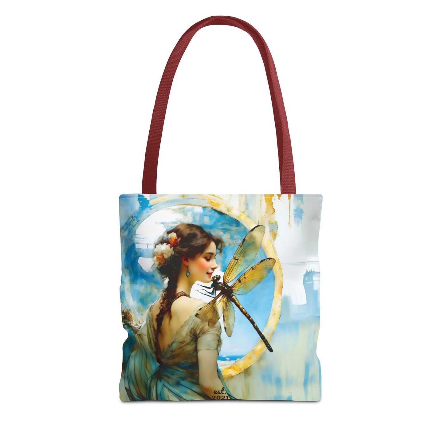 FairyHill Studio  Dragonfly whimsical Tote Bag (AOP)