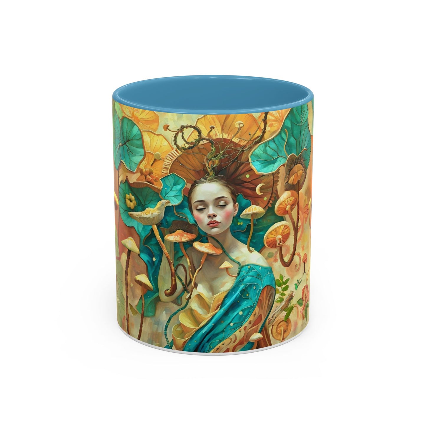 Mushroom Fairy Art-Themed Coffee Mug - 11 & 15oz Accent Mug for Musroom  Fsiry Lovers