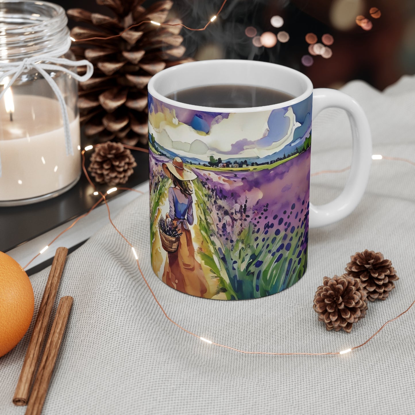 Mug Lavender Field Art