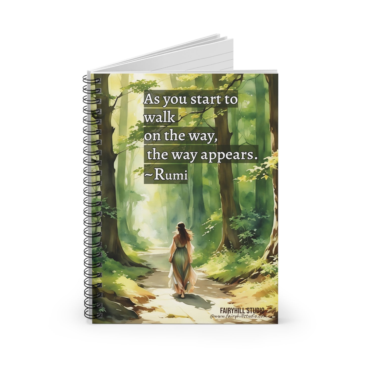 Ruled Line Spiral Notebook - Personalized Inspirational Quote