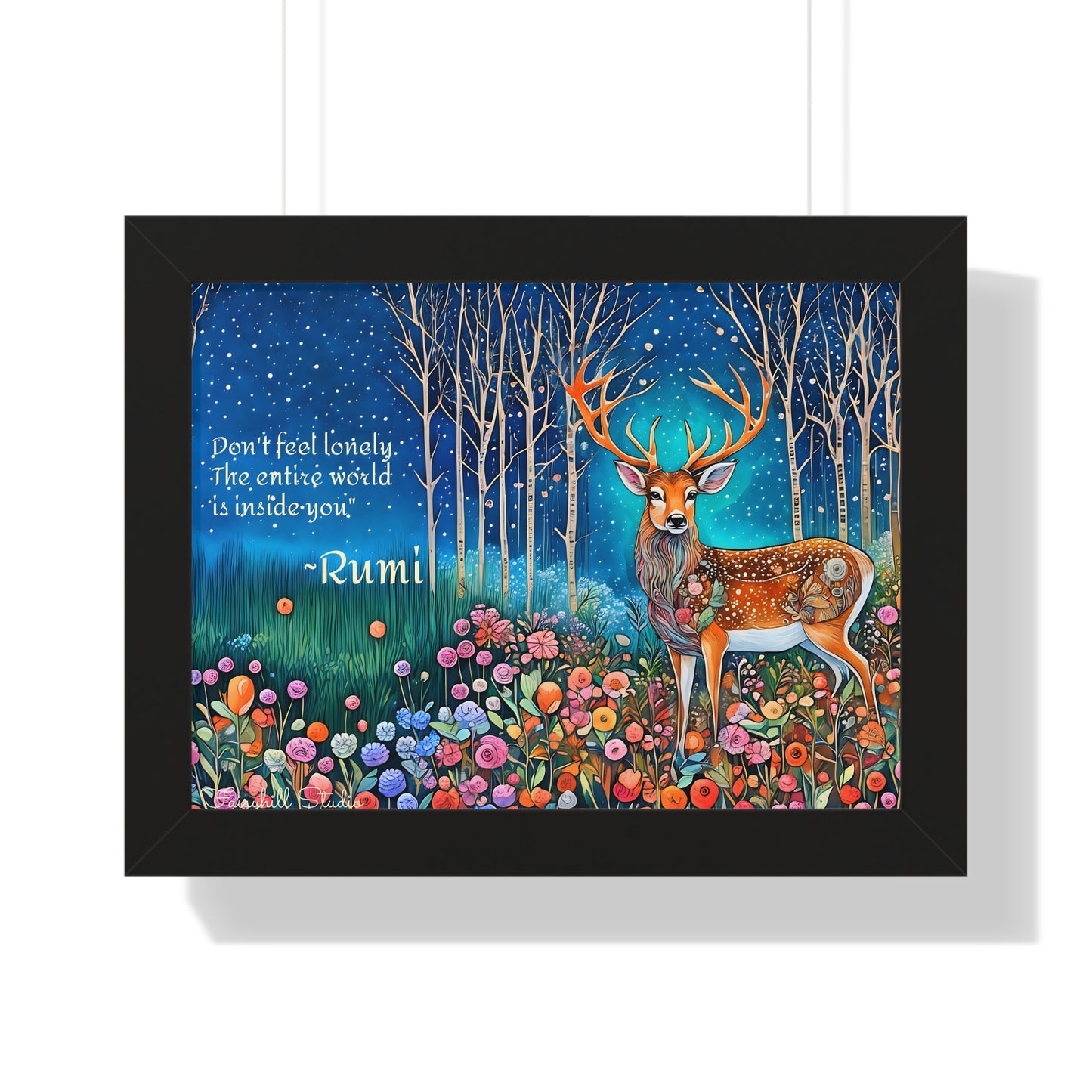 Majestic Boho Deer Framed Poster
