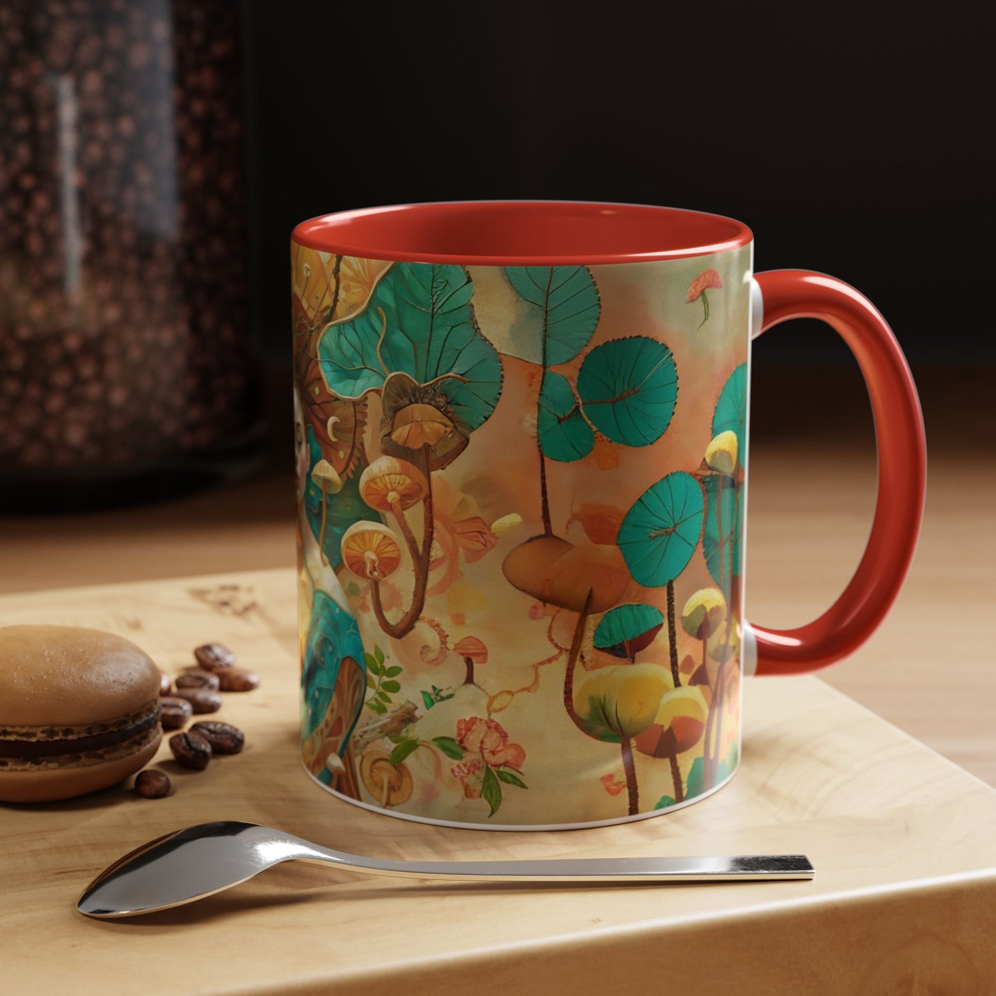 Mushroom Fairy Art-Themed Coffee Mug - 11 & 15oz Accent Mug for Musroom  Fsiry Lovers