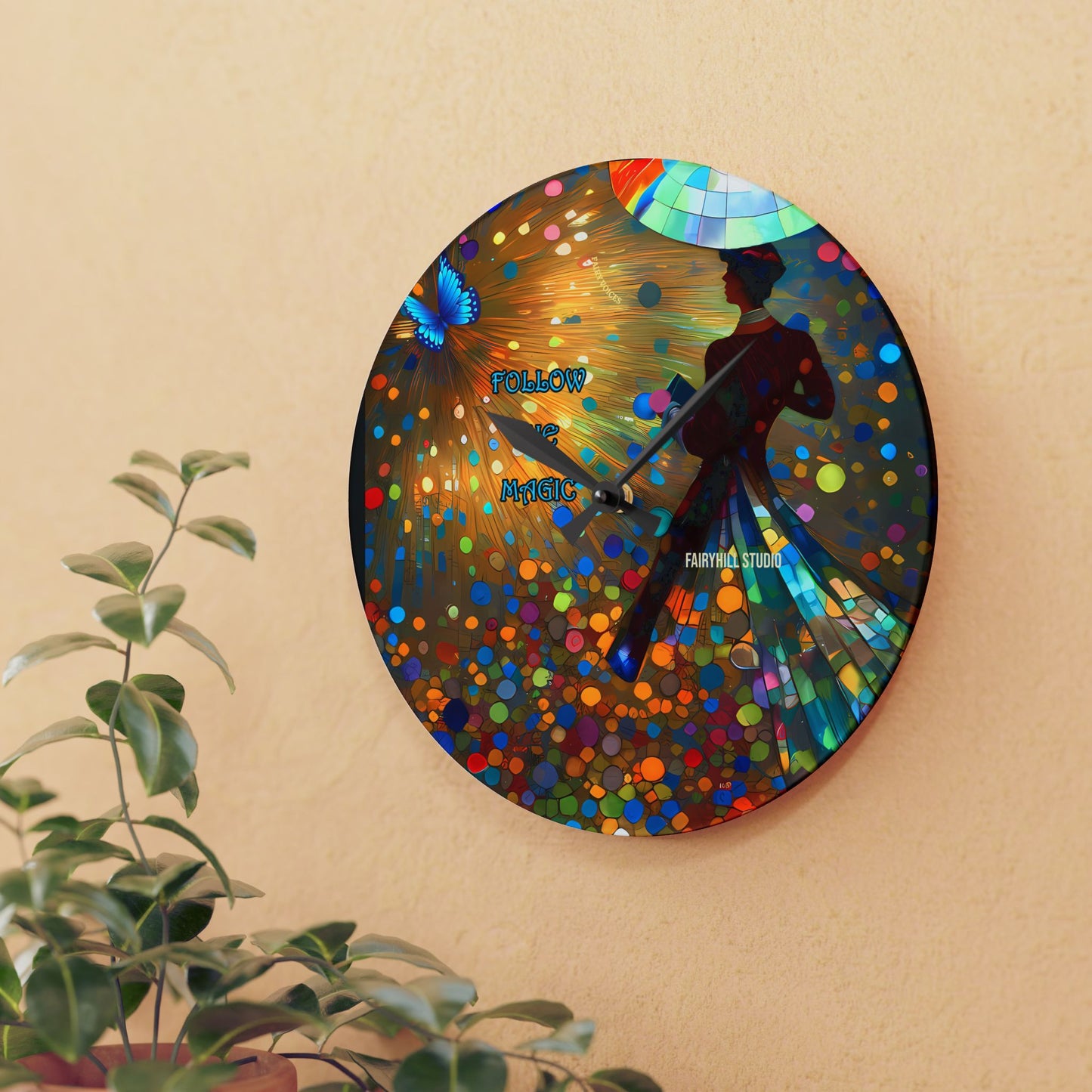 Wall Clock - Follow the Magic Art Design