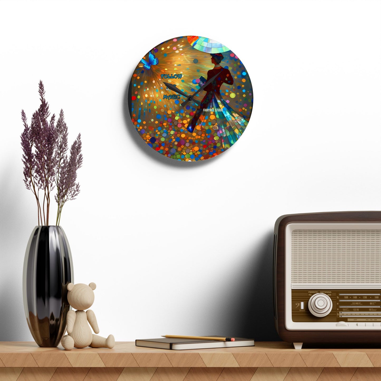 Wall Clock - Follow the Magic Art Design