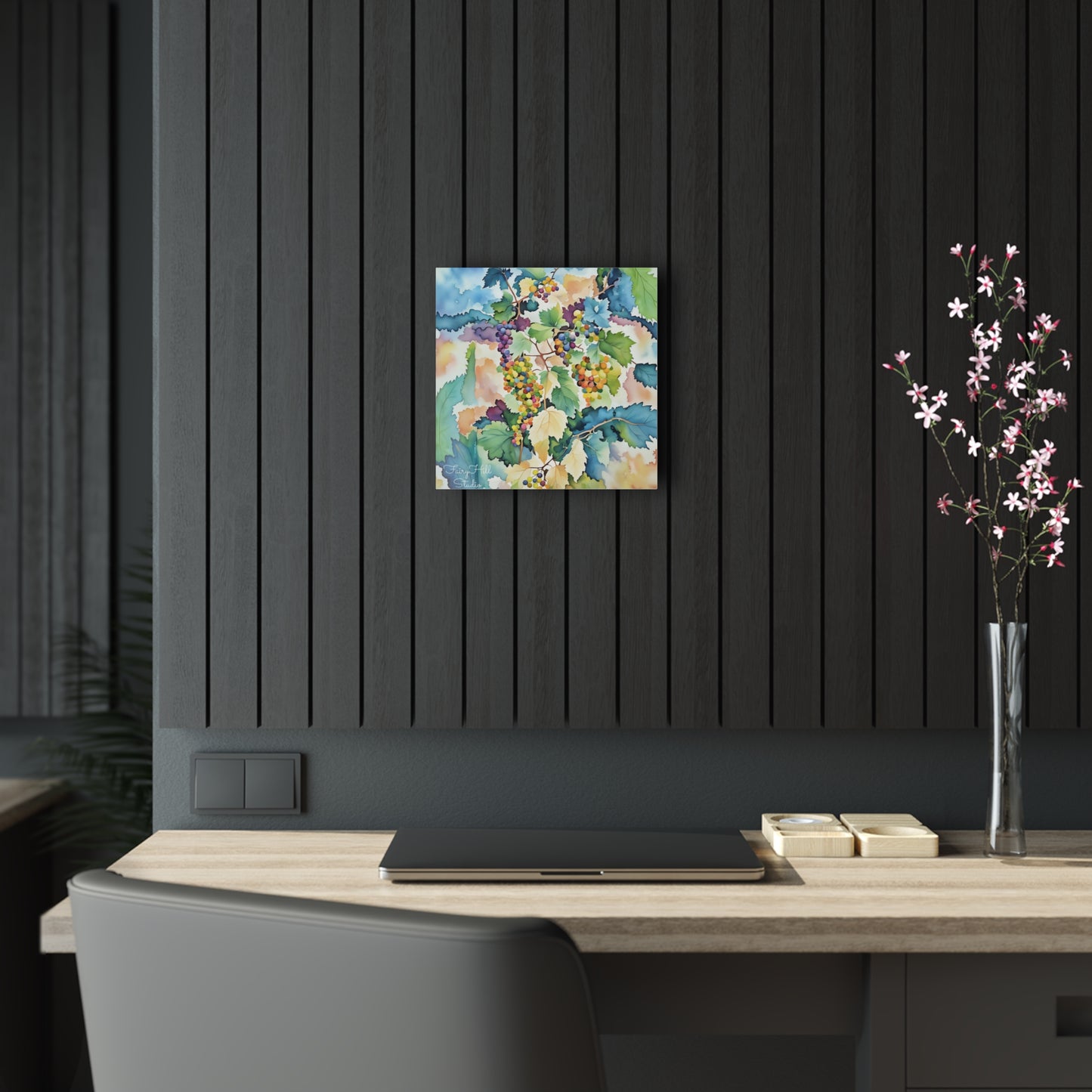 FairyHill Studio Grapes in Tuscany / Art.wall art Inspirational  Art Acrylic Print -